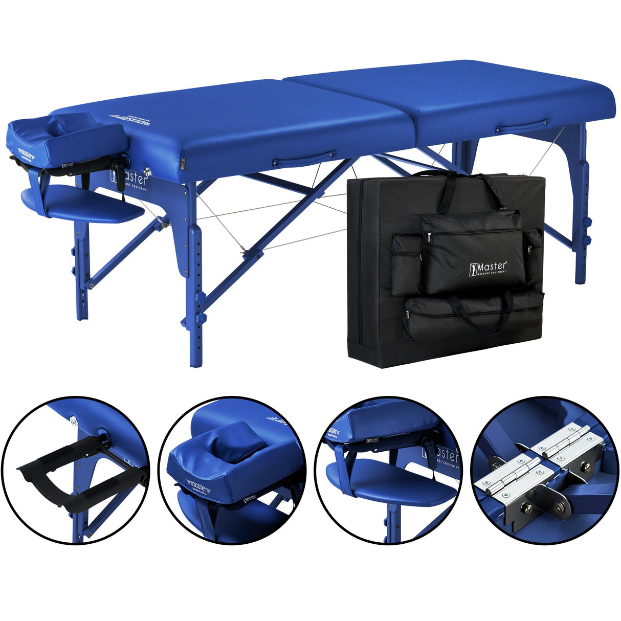 Master Massage Montclair - Camilla de Masaje portátil Plegable para Cama de Masaje, 71 cm, Color Azul