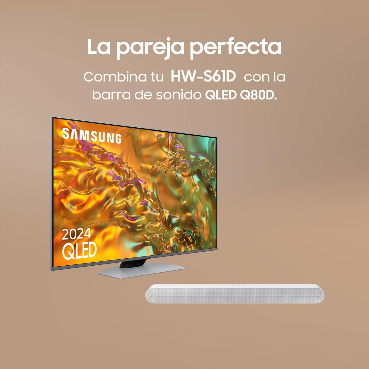 SAMSUNG Barra de Sonido HW-S61D/ZF - Subwoofer Integrado, Dolby Atmos Inalámbrico, Q-Symphony y SpaceFit Sound Pro