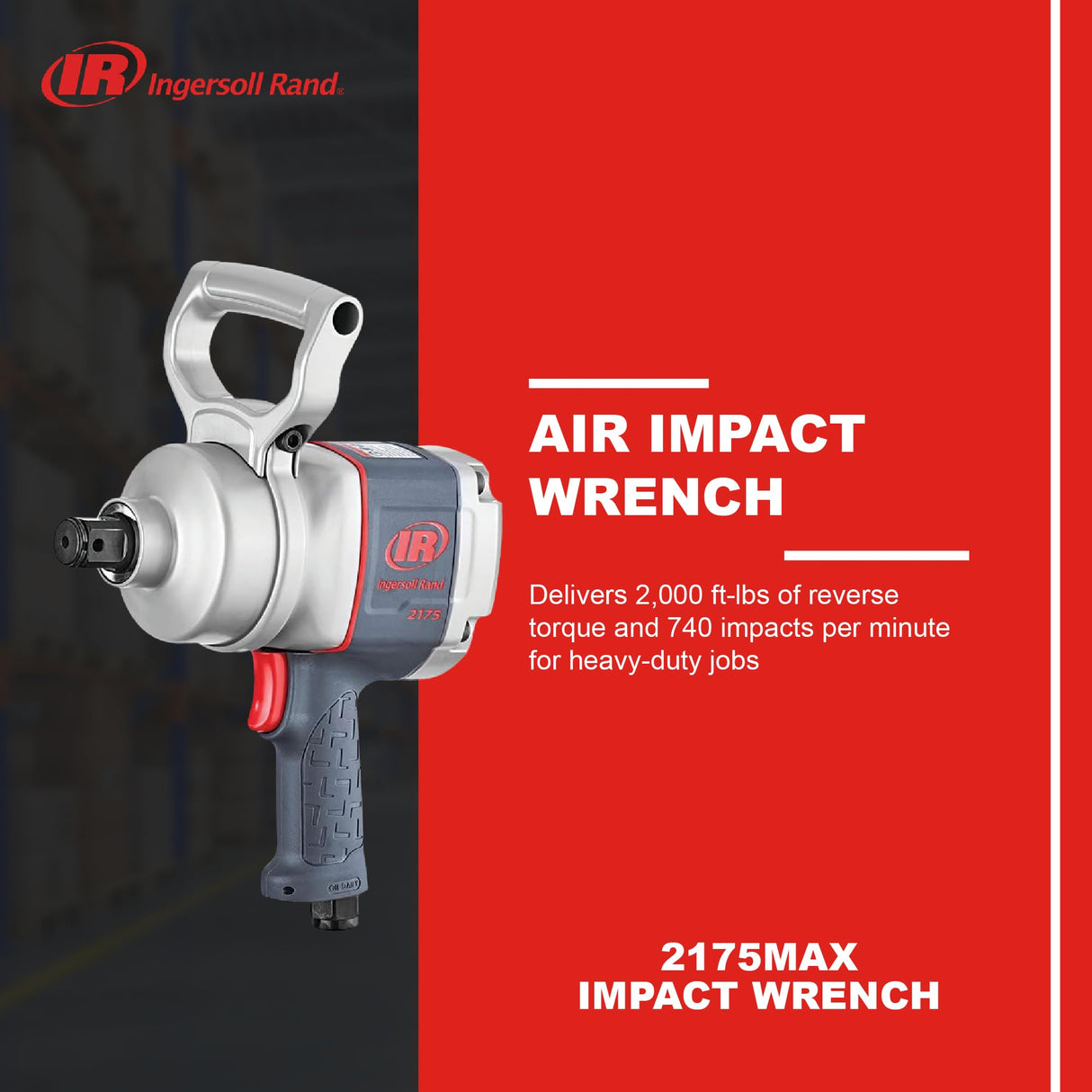 Llave de impacto con empuñadura de pistola de 1" 2175MAX de Ingersoll Rand