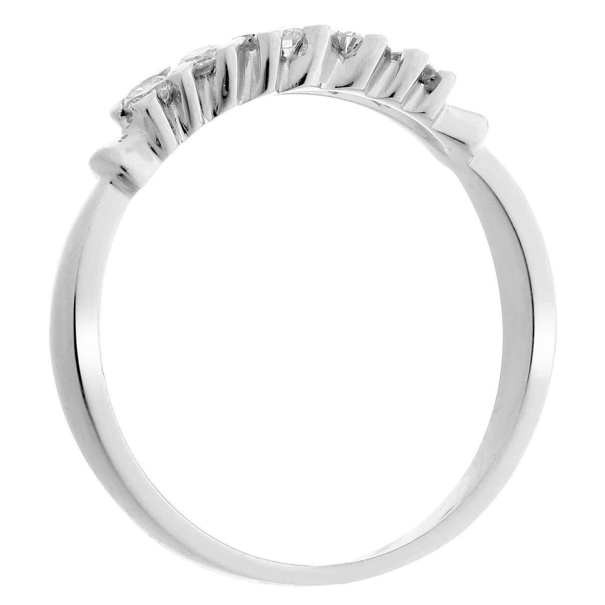 Orphelia Mujer 18 k (750) oro blanco redondo blanco diamante