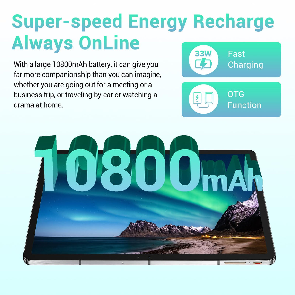 DOOGEE T30 MAX Android 14 Tablet PC 2024, 4K 12.4 Pulgadas 20GB RAM + 512GB ROM 2TB, 10800mAh/33W, 50MP+20MP Front, Helio G99 Octa Core, 2560 * 1600, Widevine L1, 4G LTE/5G WiFi/OTG/GPS