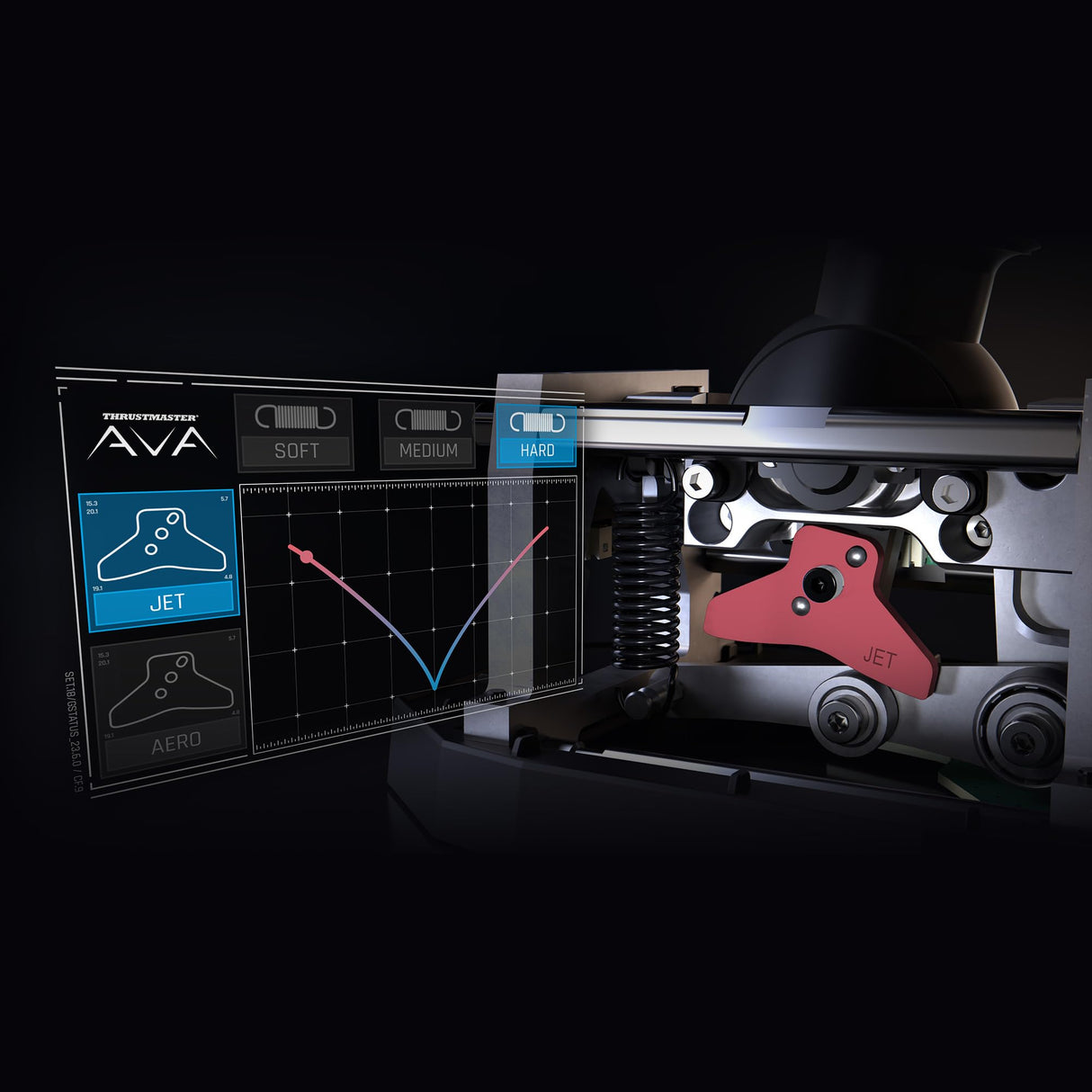 Thrustmaster AVA, Base Modular con Múltiples Configuraciones para Joystick de Simulación de Vuelo, Compatible con Todos los Tipos de Aviación en PC