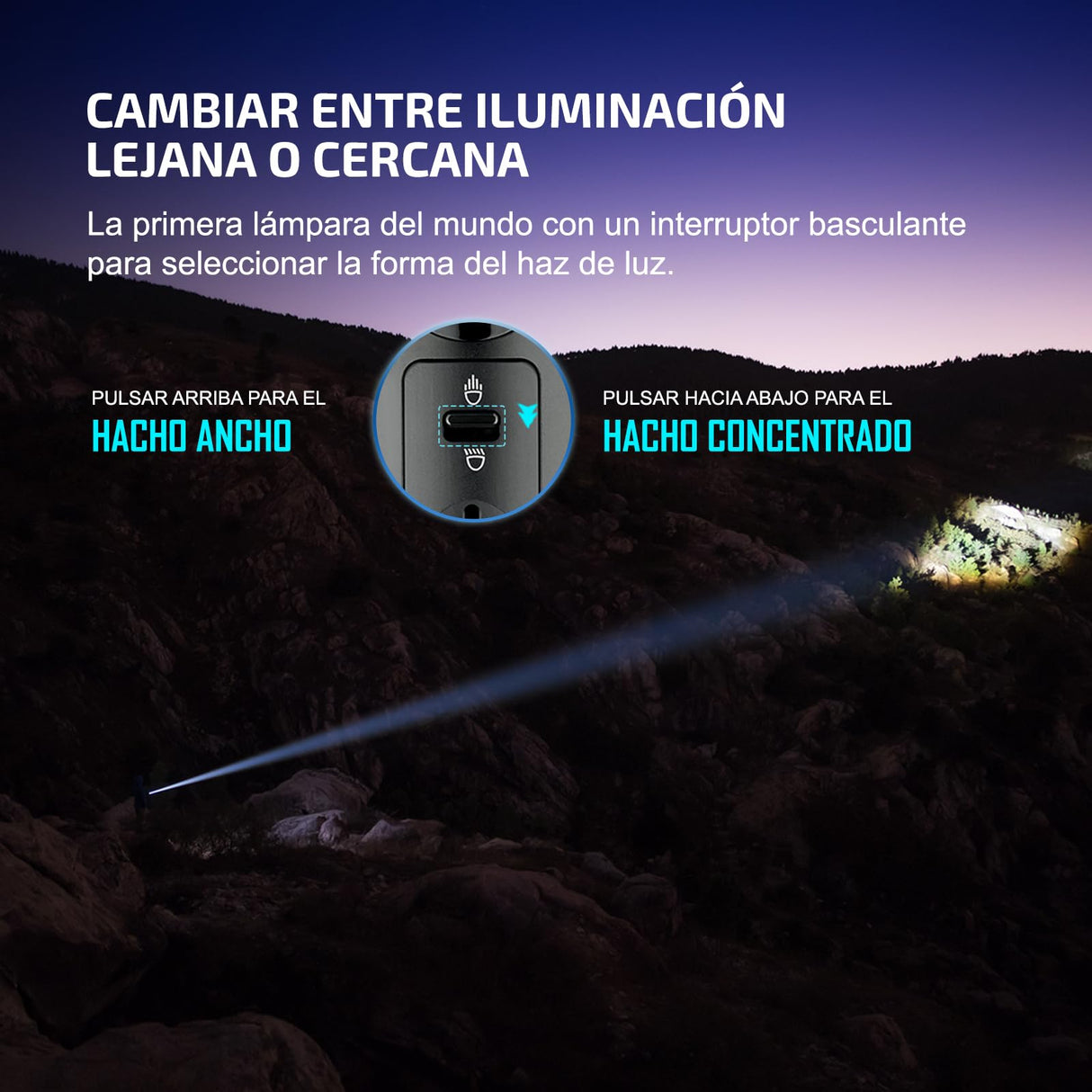 OLIGHT X7R Marauder 2 LED Linterna Táctica Recargable Linterna Eléctrica USB-C Alta Potencia 14000 Lúmenes Impermeable IPX8 Negro