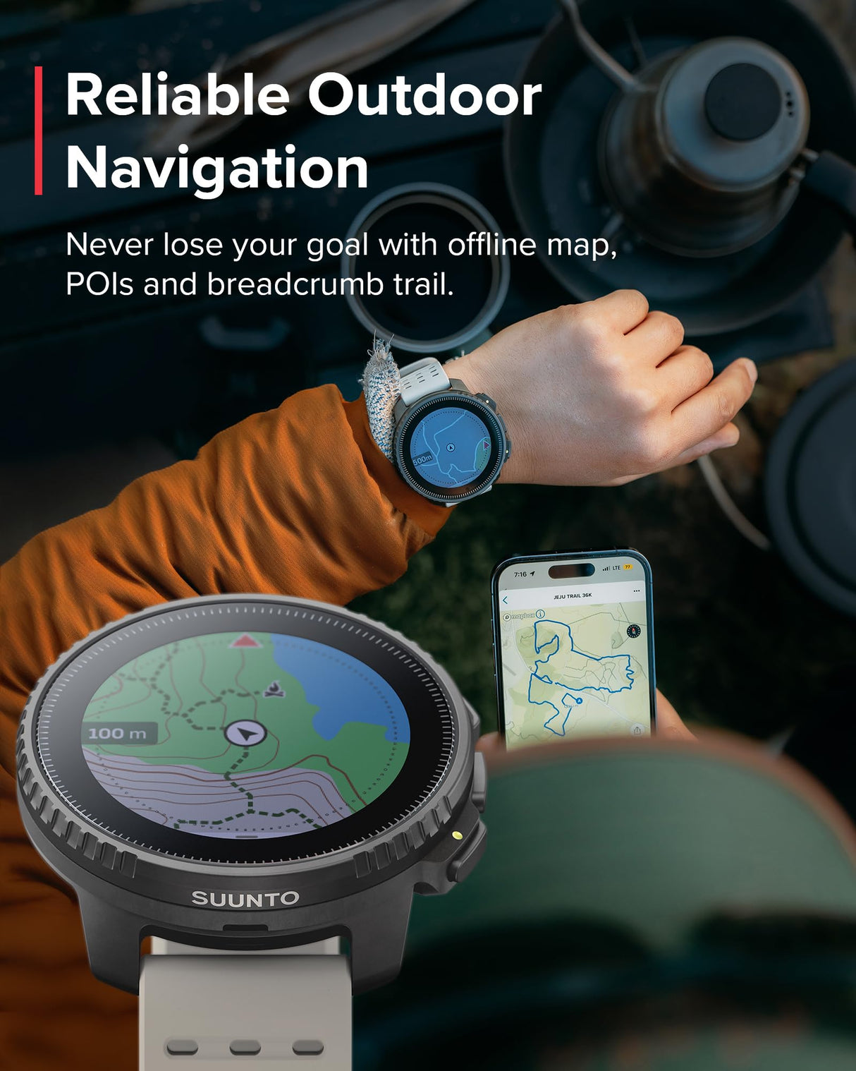SUUNTO Vertical Reloj Deportivo - Smartwatch GPS, GPS de Doble Frecuencia, Mapas sin Conexión Gratuitos, Autonomía de hasta 50 Días, Carcasa Resistente Militarmente, Resistente al Agua hasta 100m