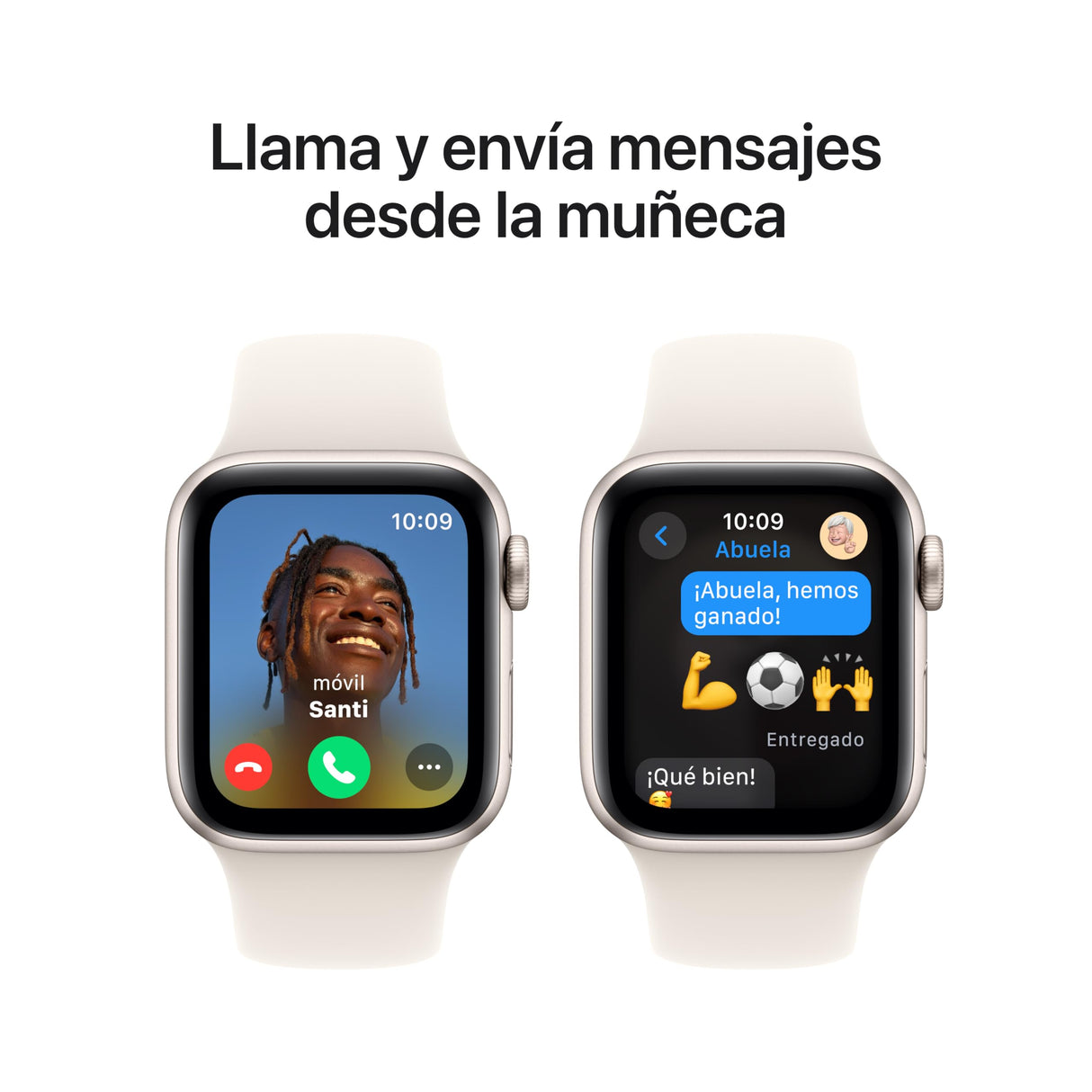 Apple Watch SE de 2.ª generación GPS Smartwatch con Caja de Aluminio en Blanco Estrella de 40 mm y Correa Deportiva Blanco Estrella - Talla M/L. Monitores de entreno y sueño y Resistencia al Agua