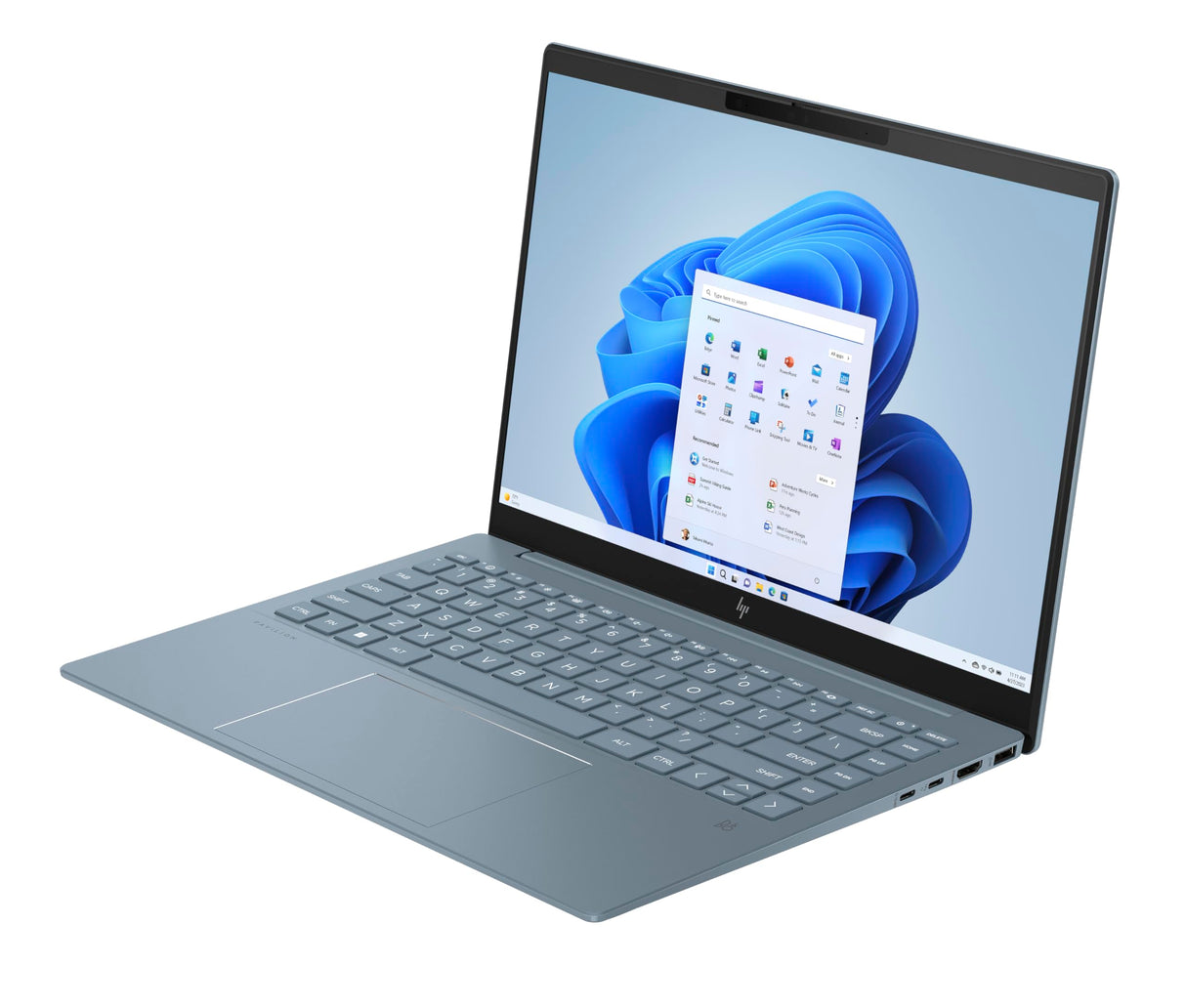 HP Pavilon Plus 14-ew1007ns - Ordenador portátil de 14" OLED 2.8K (Intel Evo Core Ultra 7, 32GB RAM, 1TB SSD, Intel ARC Graphics, Windows 11) Azul - Teclado QWERTY Español