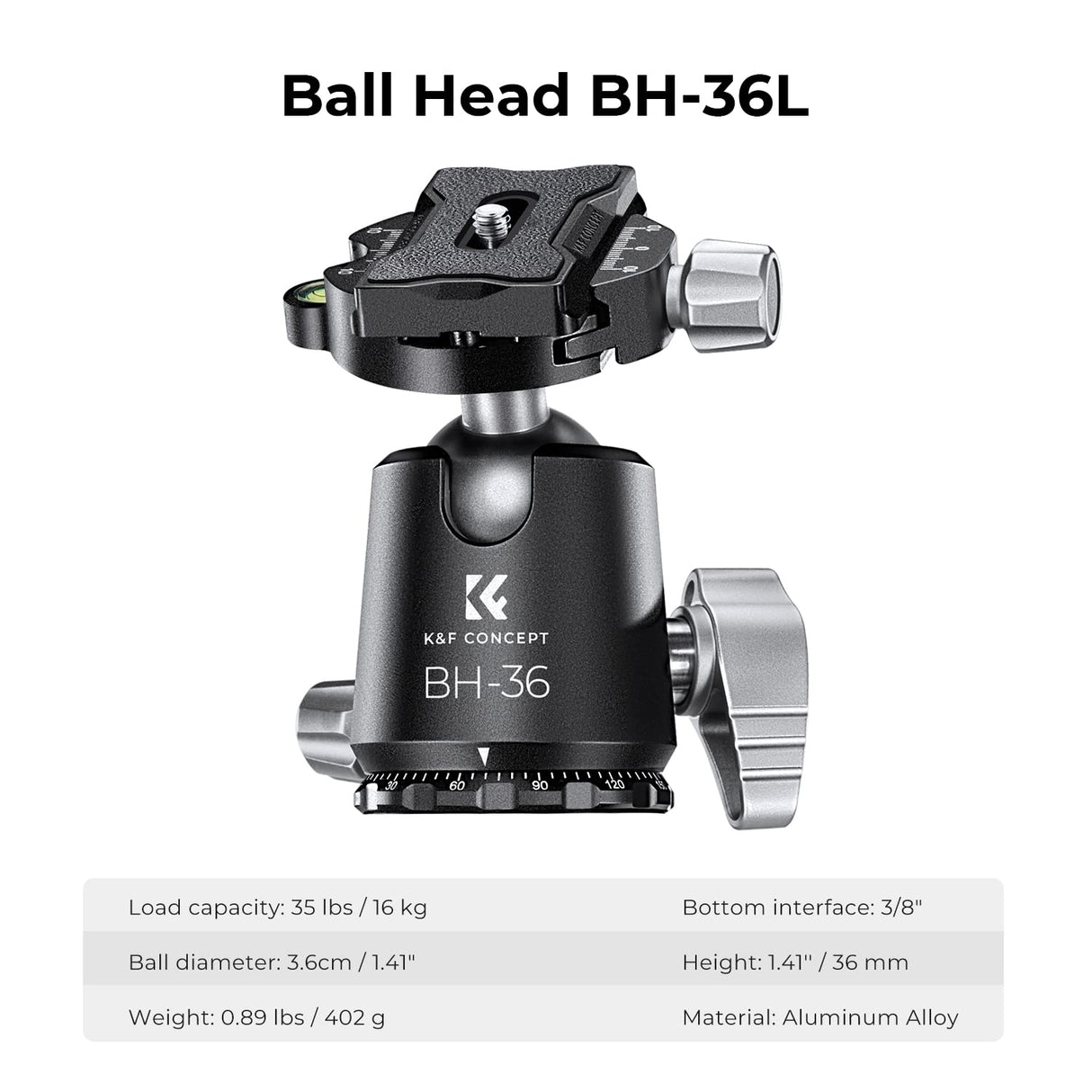 K&F CONCEPT Trípode Cámara,173cm Trípode de Carbono Fotografía Compacto y Professional con 360° Rótula de Bola y Placa de Liberación para Cámara DSLR Carga 16kg