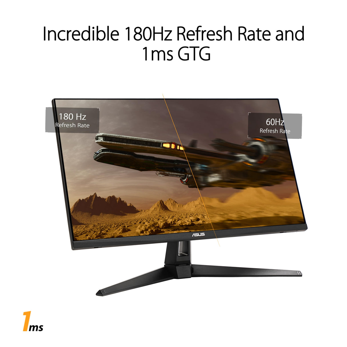 ASUS Monitor de juegos TUF Gaming VG27AQ3A 27" (QHD , 180Hz, Fast IPS, ELMB Sync, 1ms (GTG), Freesync Premium, compatible con G-Sync, Overdrive Variable, 130% sRGB)