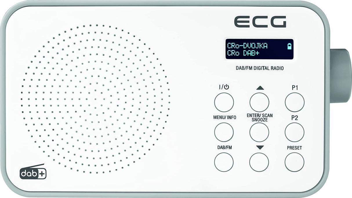 ECG RD 110 Radio Dab+/FM, Blanco, Selección de Alarma: Señal/Radio