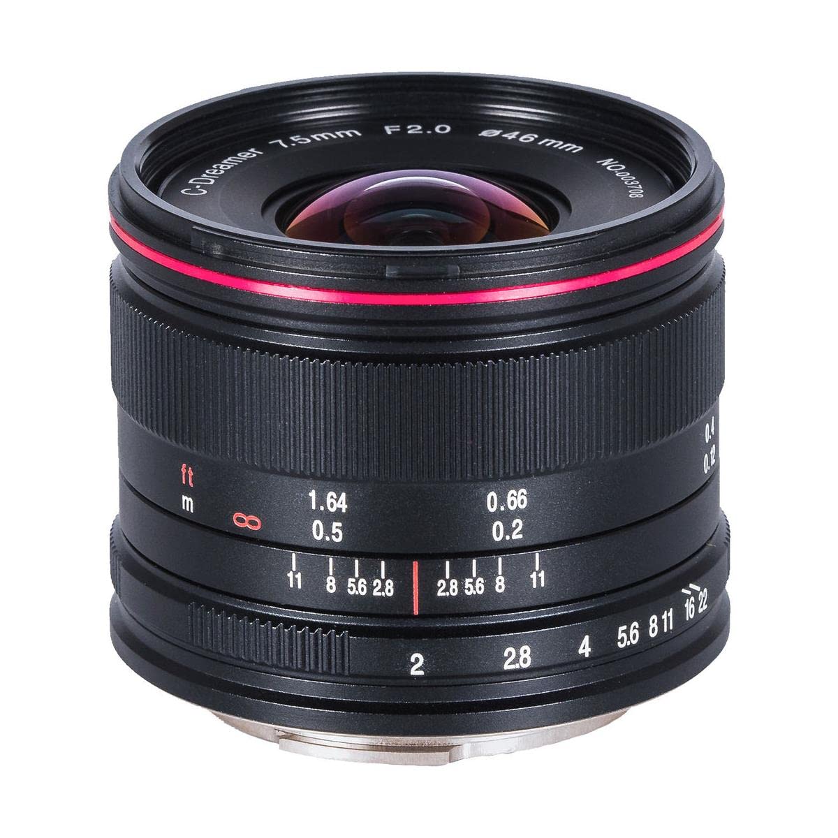 Venus Optics VE7520MFTLWBLK - Objetivo 7.5 mm f/2 MFT para Drones, Color Negro