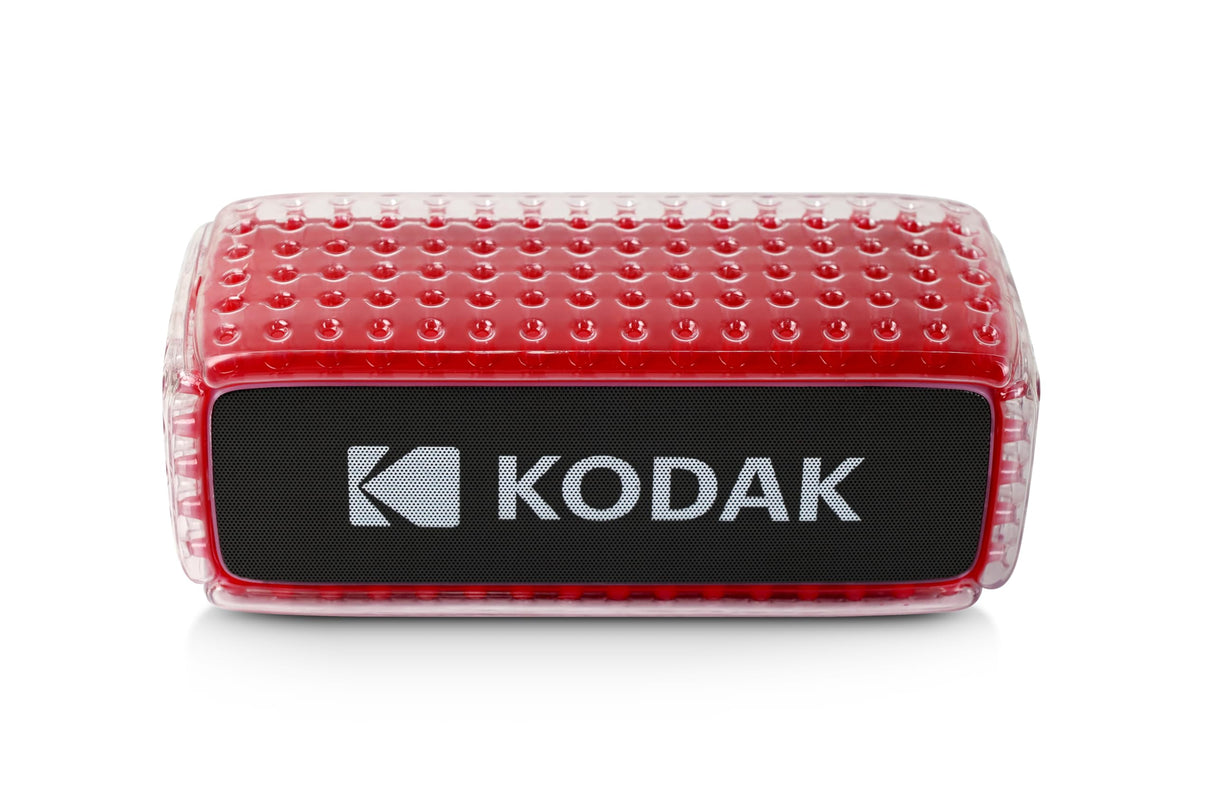 KODAK - Altavoz Bluetooth Impermeable IPX6, Sonido Potente de 8 W, iluminación RGB, duración de 5 Horas, conexión Bluetooth V5.0 - Rojo