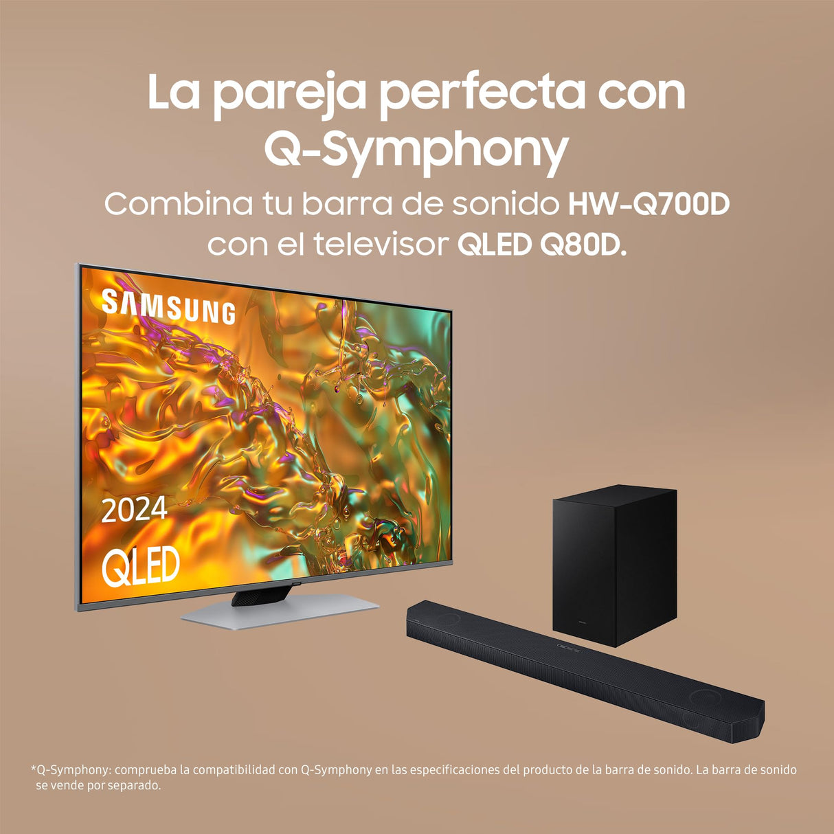 SAMSUNG Barra de Sonido HW-Q700D/ZF -Wireless Dolby Atmos, 3.1.2ch Sound, Q-Symphony, SpaceFit Sound