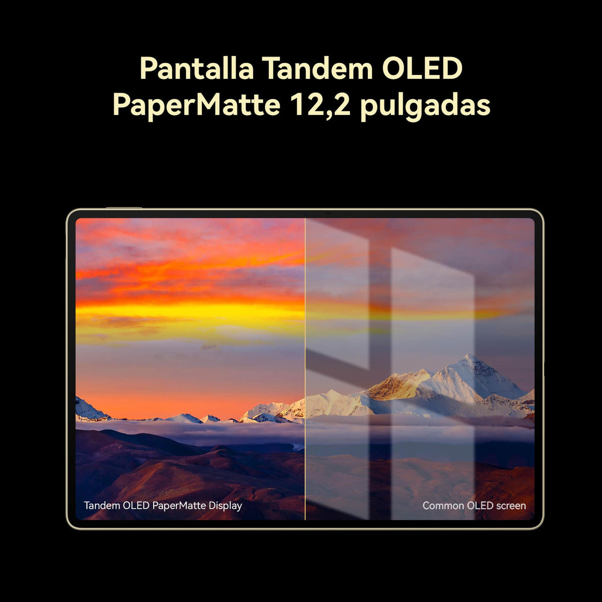 HUAWEI MatePad Pro 12,2 Pulgadas Tablet, Pantalla Tandem OLED PaperMatte, 144 Hz, 12GB+512GB, Teclado Glide, aplicación GoPaint, una Batería de 10100 mAh y Diseño Seda Dorada