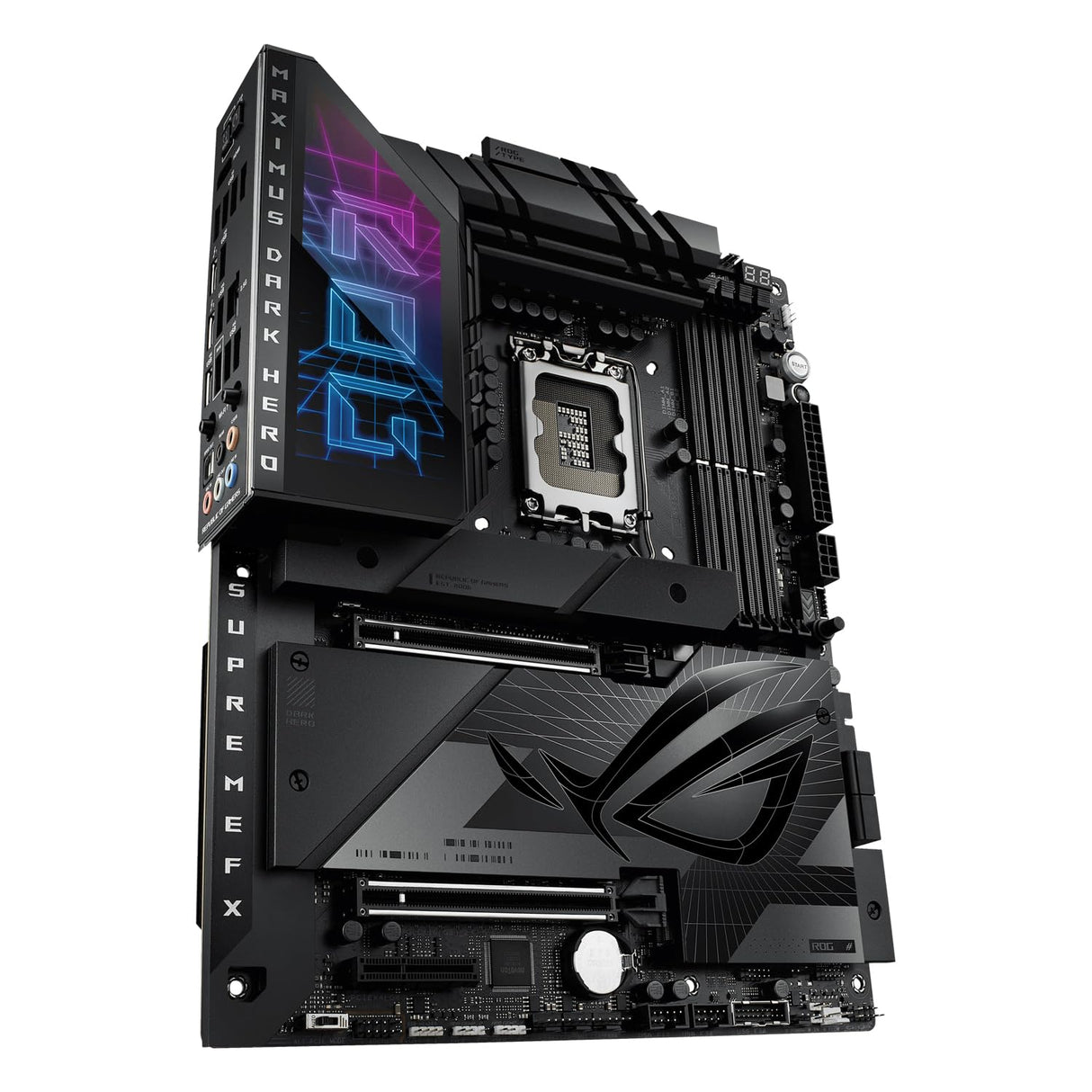 ASUS ROG Maximus Z790 Dark Hero - Placa Base Intel Z790 LGA 1700 ATX con 20+1+2 DrMos, DDR5, Wi-Fi 7, M.2, SSD PCIe 5.0, Q-Release, Thunderbolt 4, Quick Charge 4+, IA, Aura Sync con Polymo Lighting