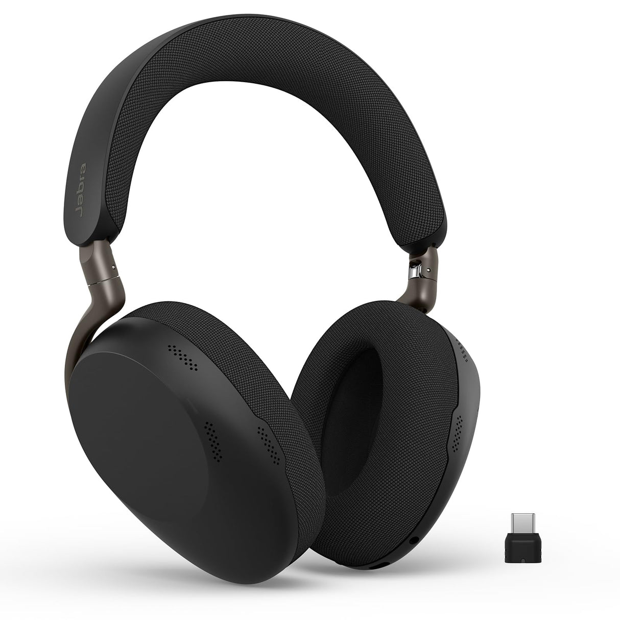 Jabra Evolve3 85 Auriculares Over-Ear Bluetooth Inalámbricos con Micrófono para Trabajo, USB-C, IA Llamadas, Cancelación Ruido Activa Adaptativa, 25h Batería, para Apps de Reunión, Negro