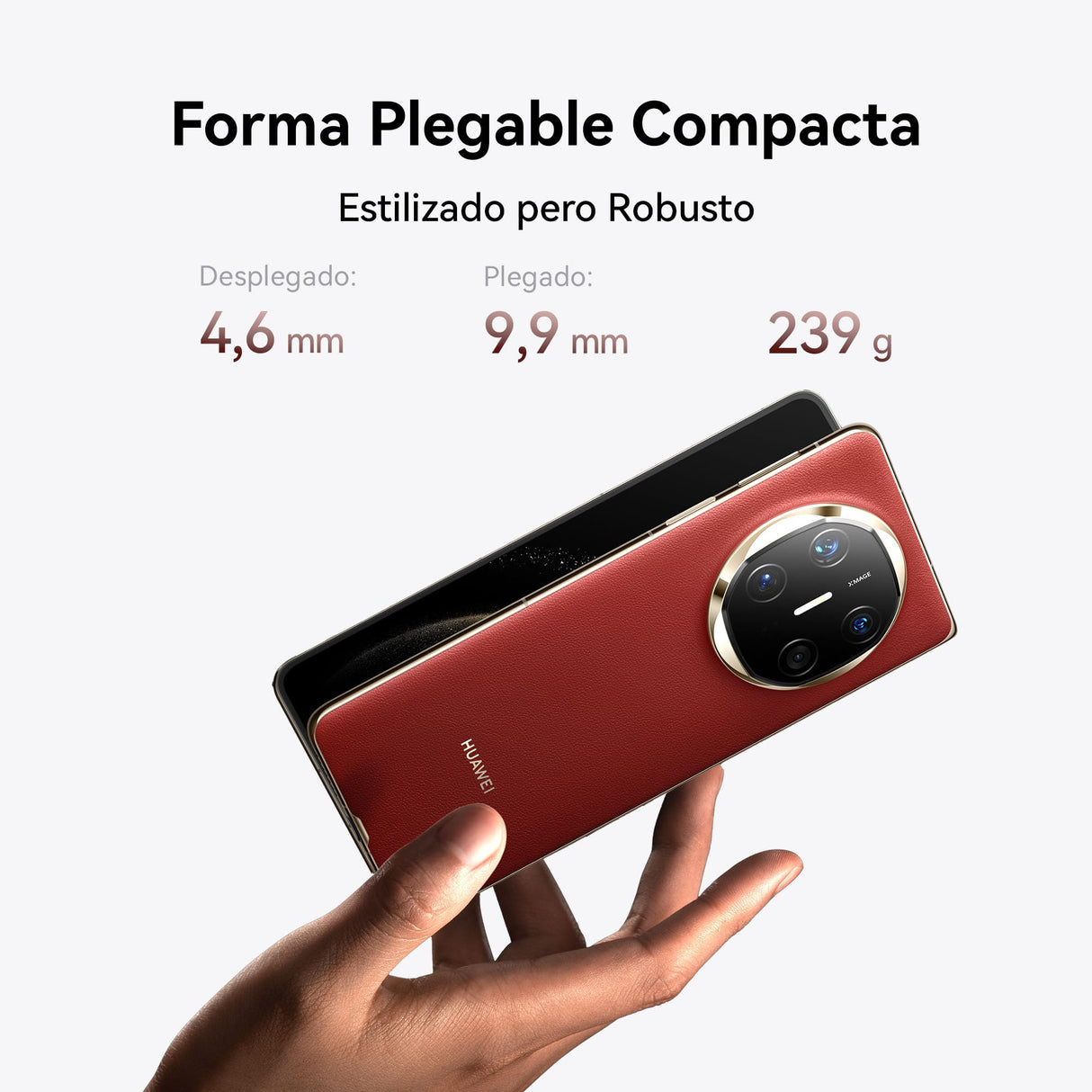 HUAWEI Mate X6, 12+512G, Smartphone Plegable Compacta, Ultradelgado y Resistent, Cámara Ultra Chroma, Cristal Kunlun de 2.ª Generación, Pantalla X-True, 5110 mAh, Negro