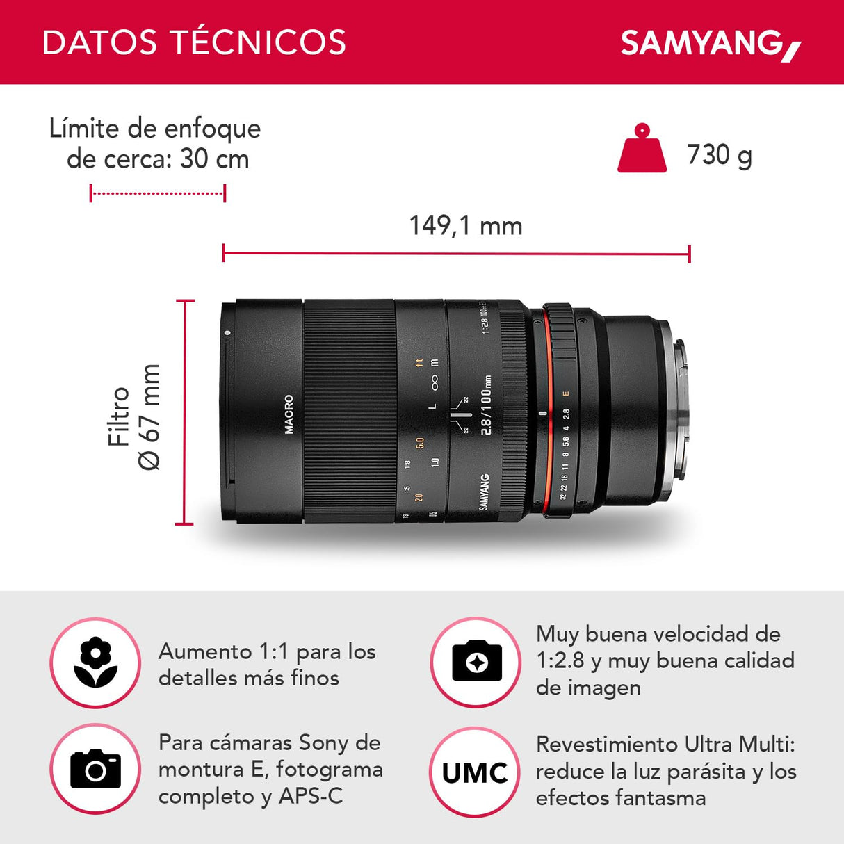 Samyang 100mm 1:2,8 Sony E-Mount