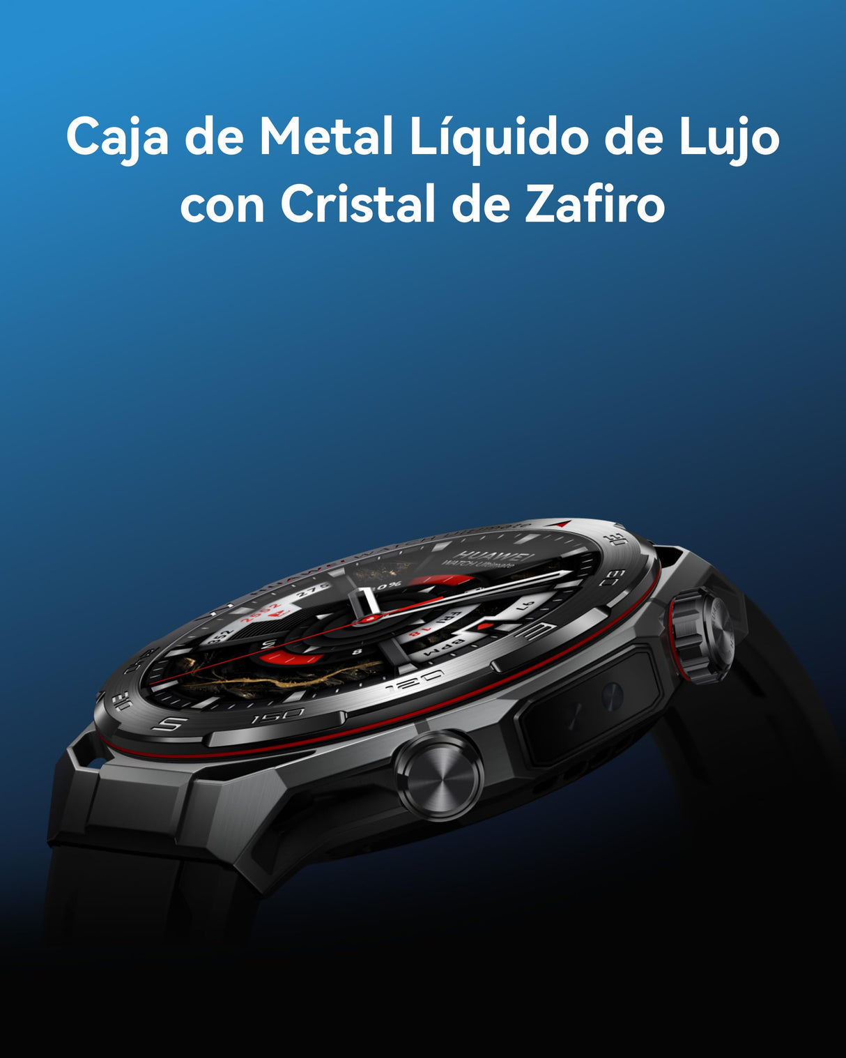 HUAWEI Watch Ultimate 2, Reloj Inteligente GPS, Metal Líquido a Base de Circonio, Buceo de hasta 150 Metros, Comunicación Subacuática Basada en Sonar, Monitoreo de Salud Preciso, eSIM, Negro