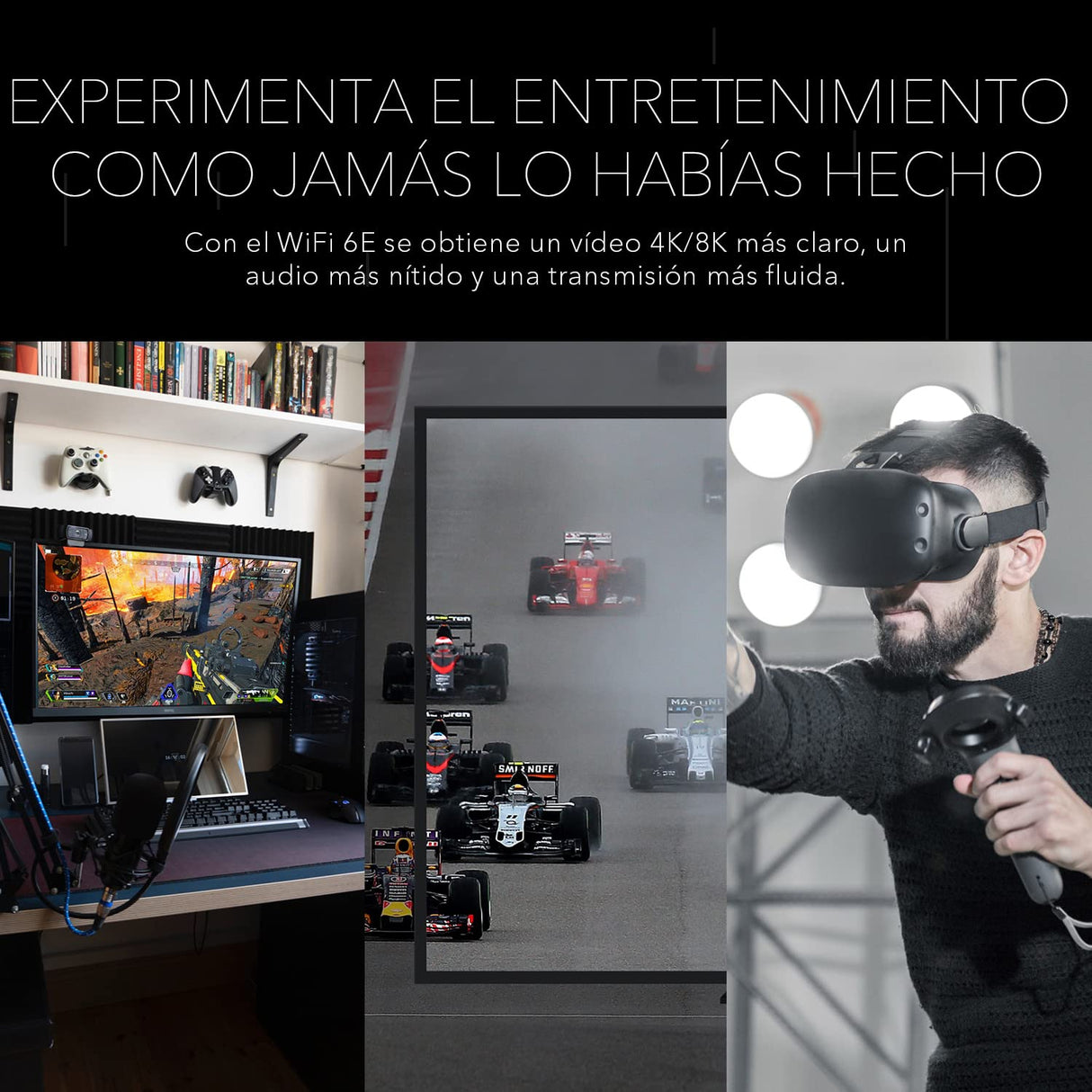 NETGEAR Nighthawk Router WiFi 6E de 12 canales RAXE500 - Velocidad inalámbrica tribanda AXE11000 (hasta 10,8 Gbps) - Nueva banda de 6 GHz - Cobertura de 500 m2