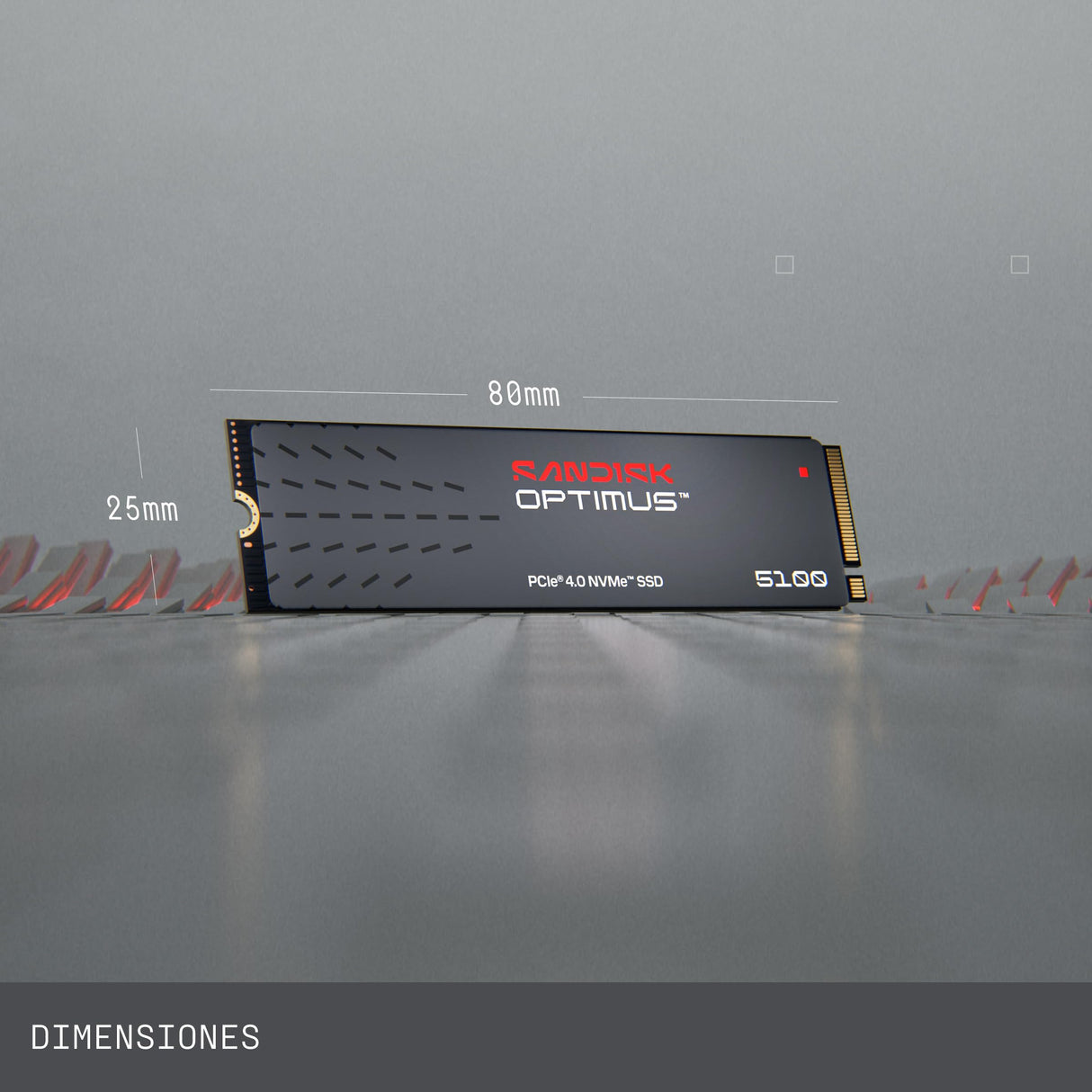 SANDISK Optimus 5100 NVMe SSD 4 TB (hasta 7100/6700 MB/s velocidades de Lectura/Escritura, M.2 2280, PCIe 4.0x4)
