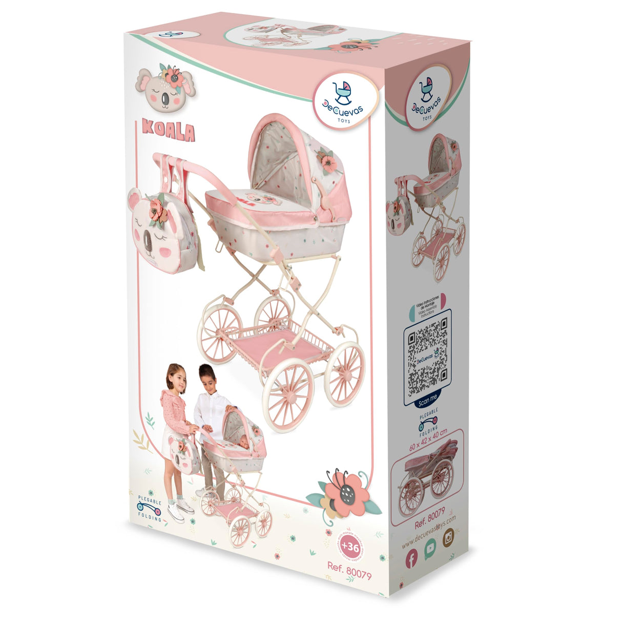 Carrito para Muñecas Decuevas Koala 42 x 80 x 81 cm