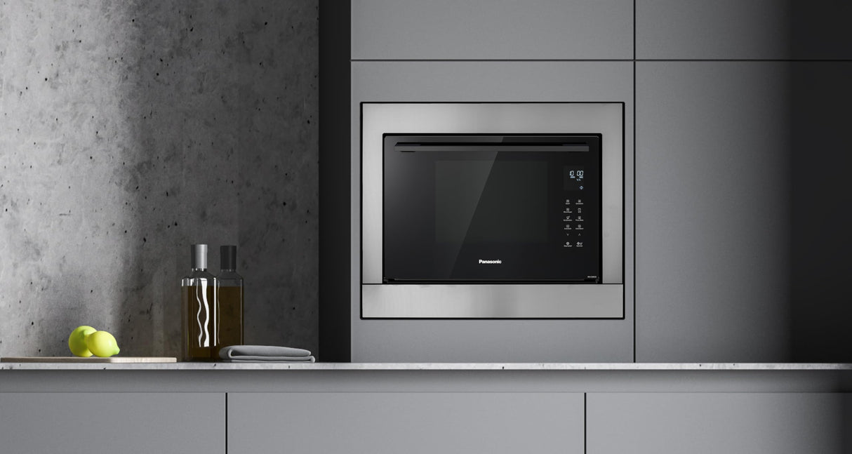 Panasonic NN-TK81LCSCP - Kit empotrable para horno microondas NN-CS88, acabado en acero inoxidable