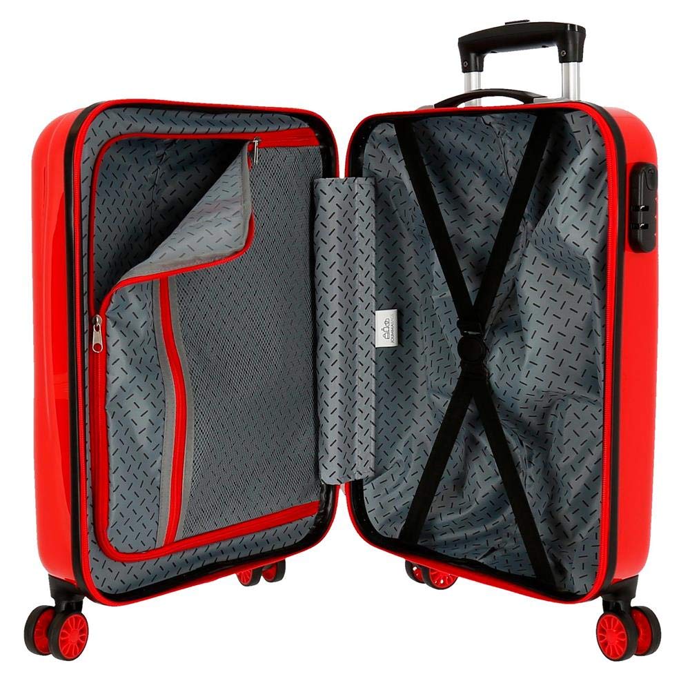 Disney Mickey Mouse Fashion Maleta de cabina Rojo 38x55x20 cms Rígida ABS Cierre de combinación lateral 34L 2 kgs 4 Ruedas dobles Equipaje de Mano