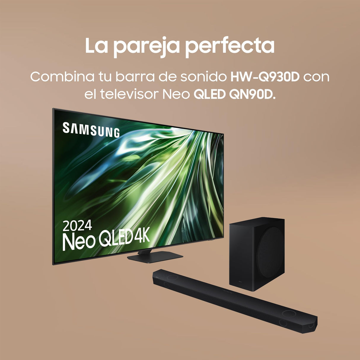 SAMSUNG Barra de Sonido HW-Q930D/ZF 2024 - Dolby Atmos inalámbrico, Q-Symphony, 9.1.4 Canales, SpaceFit Sound Pro y Compatible con asistentes de Voz