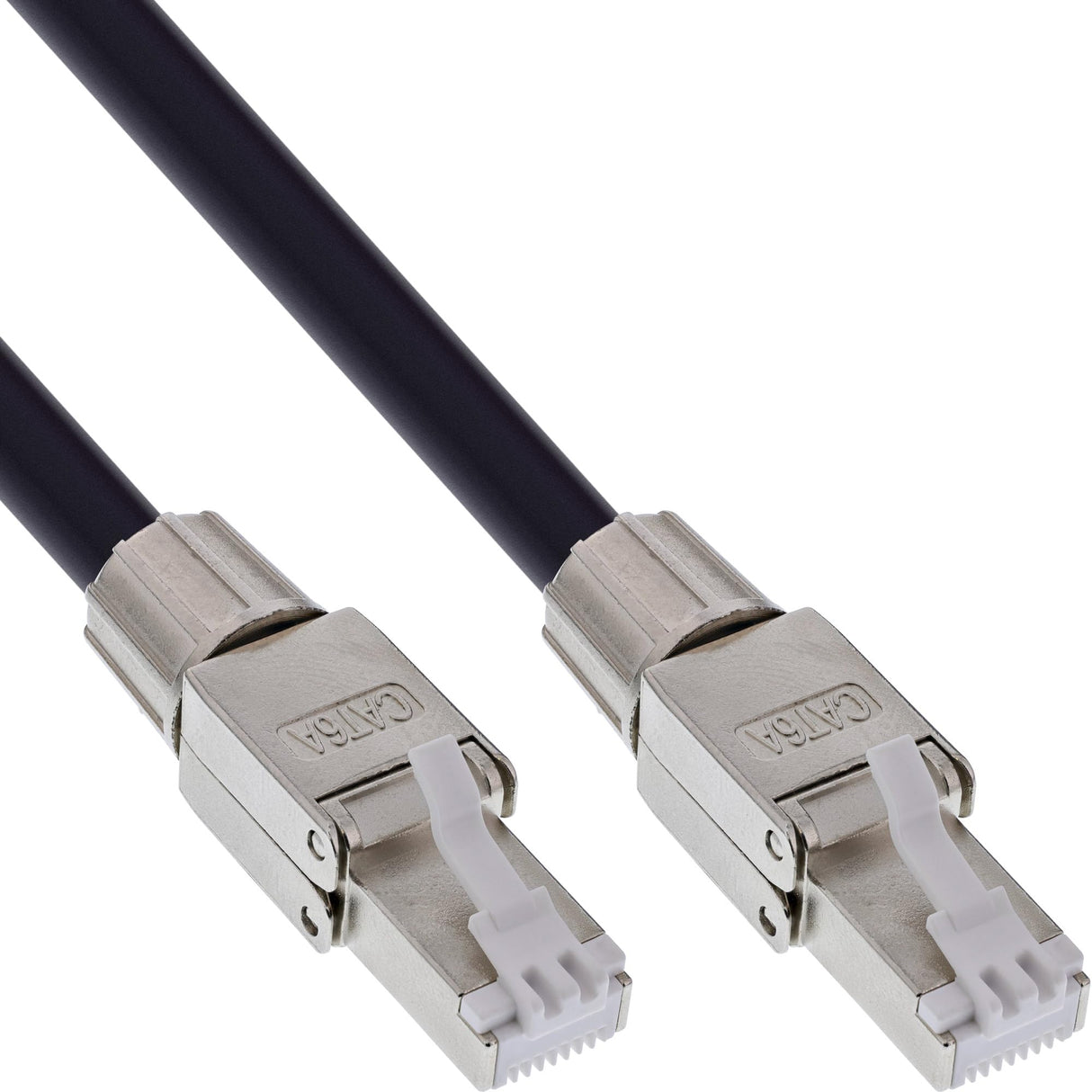InLine 78593A - Carrete de cable de red para exteriores (cat. 6A, 50 m, S/FTP, cable PUR, RJ45, IP67, apto para PoE++, resistente a los rayos UV, resistente a la abrasión)