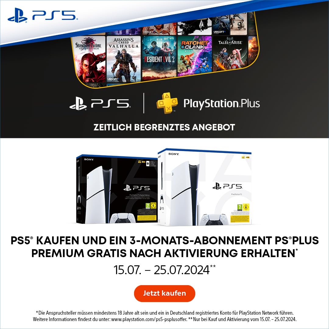 Playstation 5 Consola Digital Modelo Slim y 2 Mandos Inalámbrico Dualsense