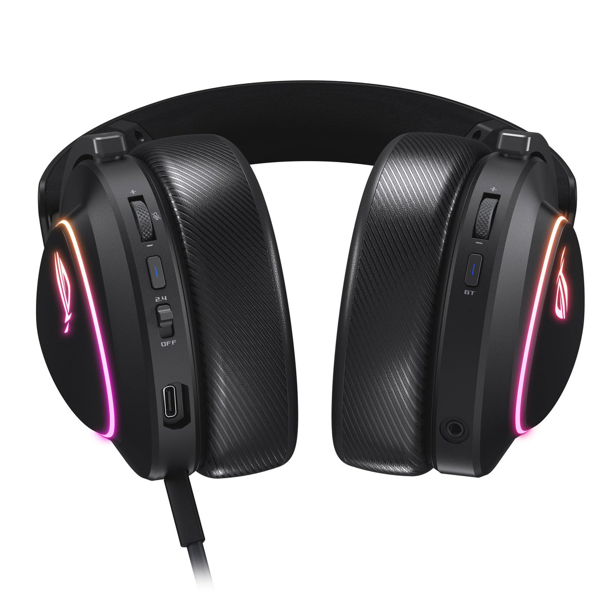 ASUS ROG Delta II - Auriculares Gaming inalámbricos (Controladores de 50 mm, ROG SpeedNova, micrófono 10 mm, 153 h de batería, DualFlow, BT, 2.4 GHz, 3.5 mm, para PC, Switch, PS4, PS5, Xbox), Negro