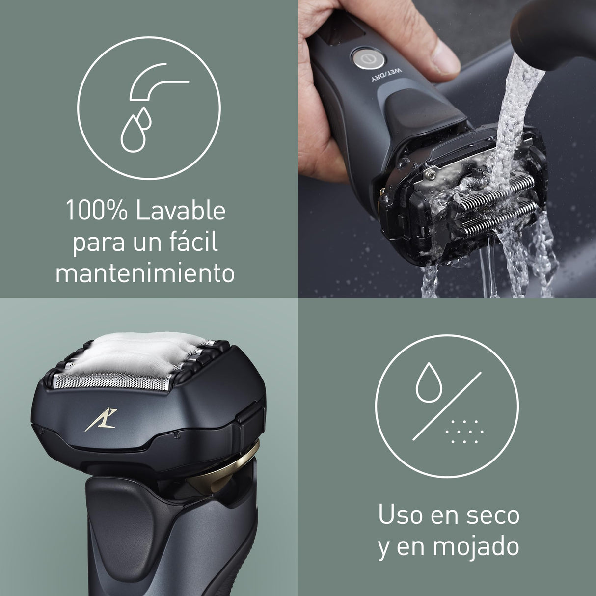 Panasonic Series 800 ES-LV97 Afeitadora en seco y húmedo, cabezal de 5 capas con motor lineal