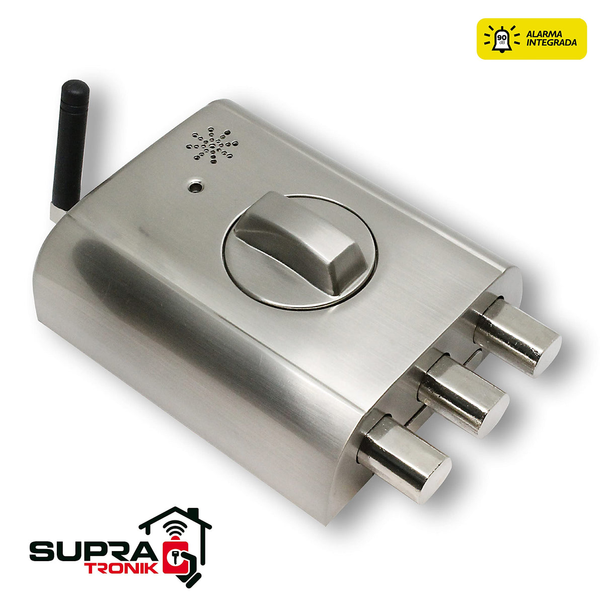 LINCE SUPRATRONIK Cerrojo Invisible ELECTRONICO Y con Alarma SUPRATONIK 4940-TK Plata, Acero aleado, 0