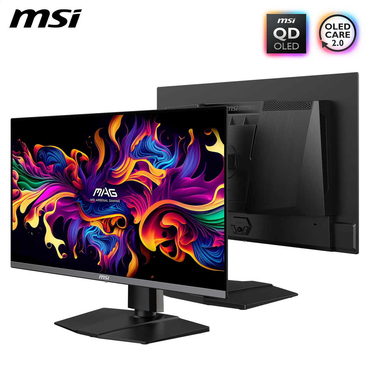 MSI mag 272QP QD-OLED X50 de 27 Pulgadas Monitor Gaming WQHD, Panel OLED Quantum Dot 2560 x 1440, 500 Hz, 0,03 ms, DisplayHDR True Black 500, AMD FreeSync Pro, HDMI 2.1, DP 1.4a, Negro