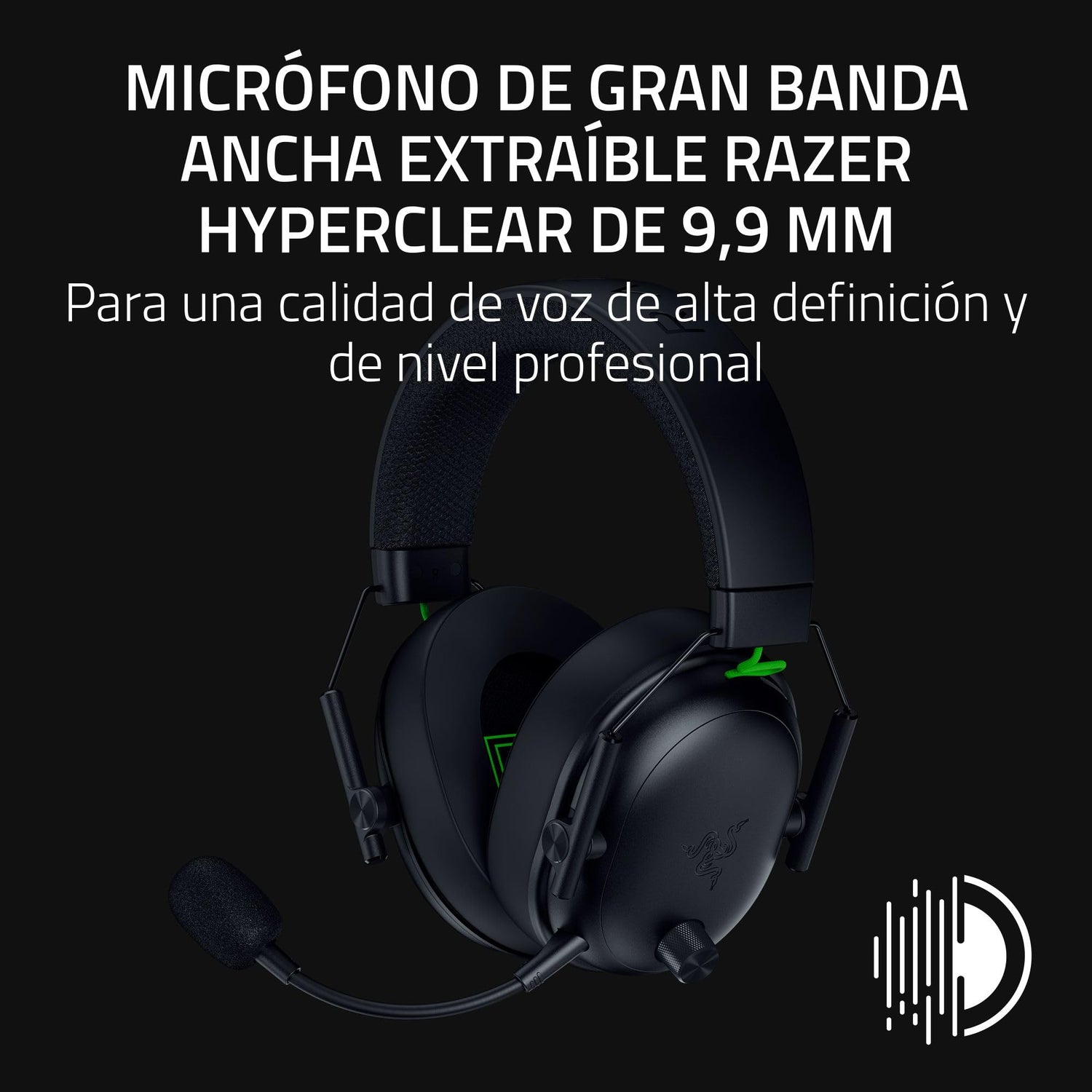 Razer BlackShark V3 Xbox S|X - Auriculares inalámbricos para Deportes electrónicos - Controlador Triforce de 50mm - Micrófono de Desmontable - HyperSpeed 2,4 GHz y Bluetooth - Xbox/PC | Negro