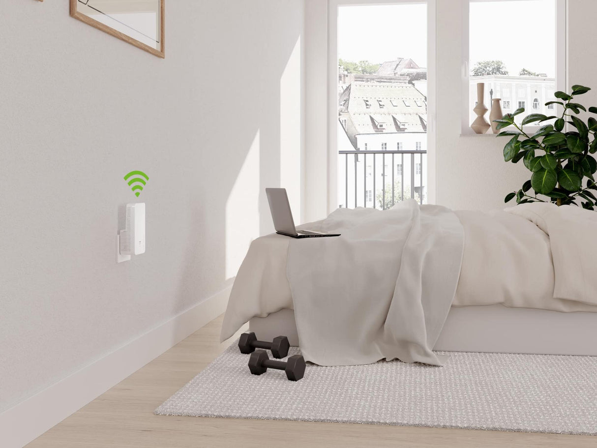 Devolo WiFi 6 Repeater 3000, repetidor WiFi, hasta 3.000 Mbps, Amplificador Mesh WiFi, Punto de Acceso, Extensor WiFi, 1x conexión LAN Gigabit, Blanco