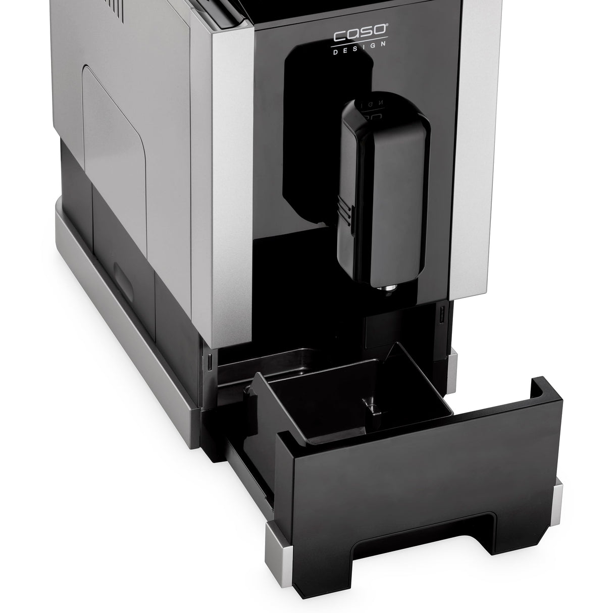 Caso Café Crema Touch - Cafetera automática, incluye manguera y depósito de leche, mecanismo de cono regulable sin niveles, listo para arrancar, todas las especialidades de café al tacto, color negro
