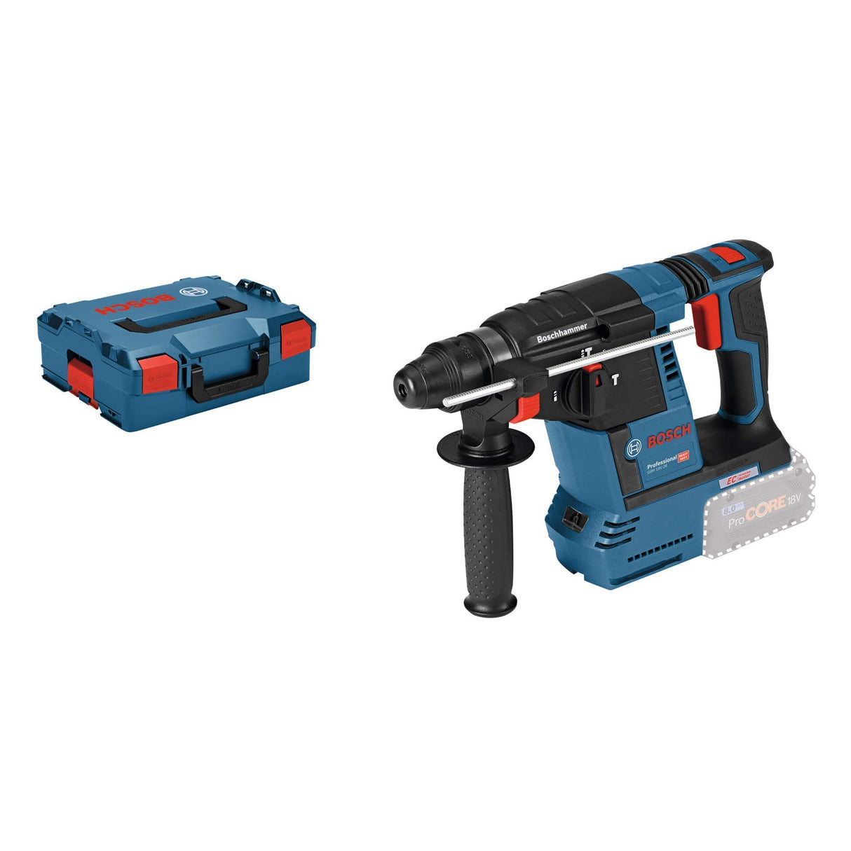 Bosch Professional 18V System GBH 18V-26 - Martillo perforador a batería (Brushless, 2,6 J, Ø máx. 26 mm, SDS plus, sin batería, en L-BOXX)
