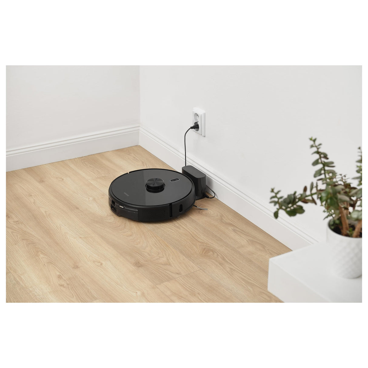 SENCOR Robot Aspirador y fregasuelos SRV 9120BK - Navegación Láser LiDAR, Ultra Potente 3000Pa, Autonomía de 140 min, Control por App, Silencioso, Ideal para Pelos de Animales y Alfombras