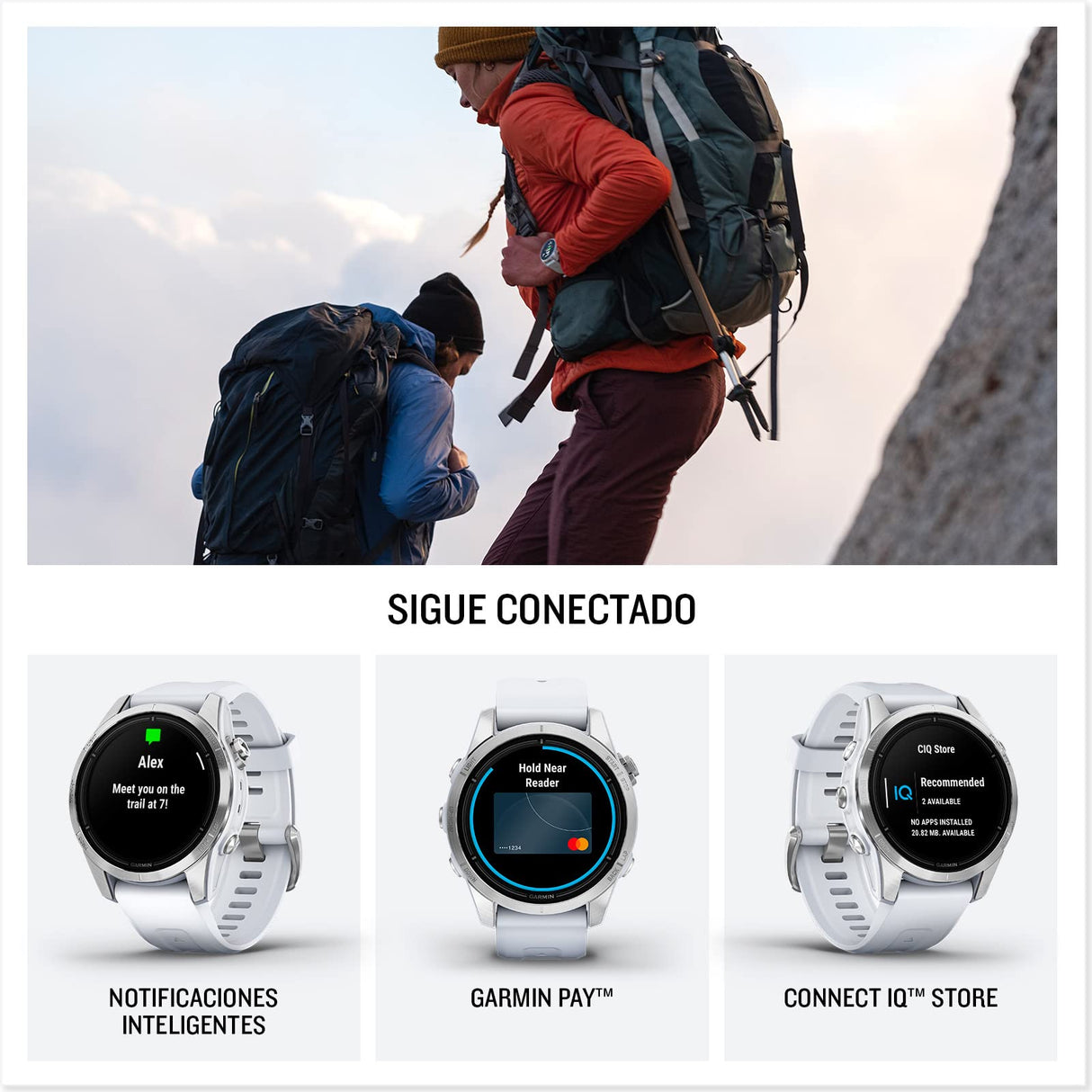 Garmin Epix (Gen 2) Pro 42mm - Reloj de alto rendimiento GPS multideporte con Pantalla táctil AMOLED, Linterna LED, Frecuencia cardíaca, Mapas y hasta 10 días de autonomía, Plateado