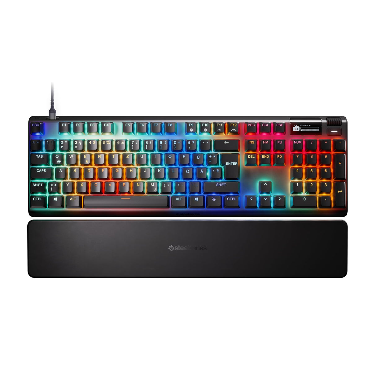 SteelSeries Apex Pro Gen 3 - Teclado Gaming HyperMagnetic - Interruptores OmniPoint 3.0 - Accionamiento Ajustable - Rapid Trigger - Preajustes - Modo protección - Rapid Tap - USB-C - DE Layout QWERTZ