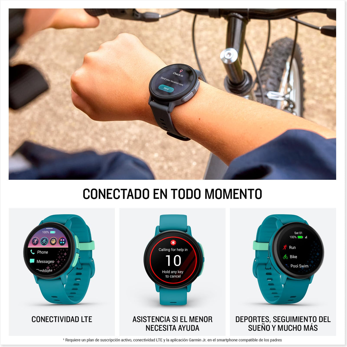 Garmin Bounce 2, Smartwatch y Monitor de Actividad física para niños, Apto para Nadar, Correa Ajustable, hasta 2 días de duración de la batería, Verde