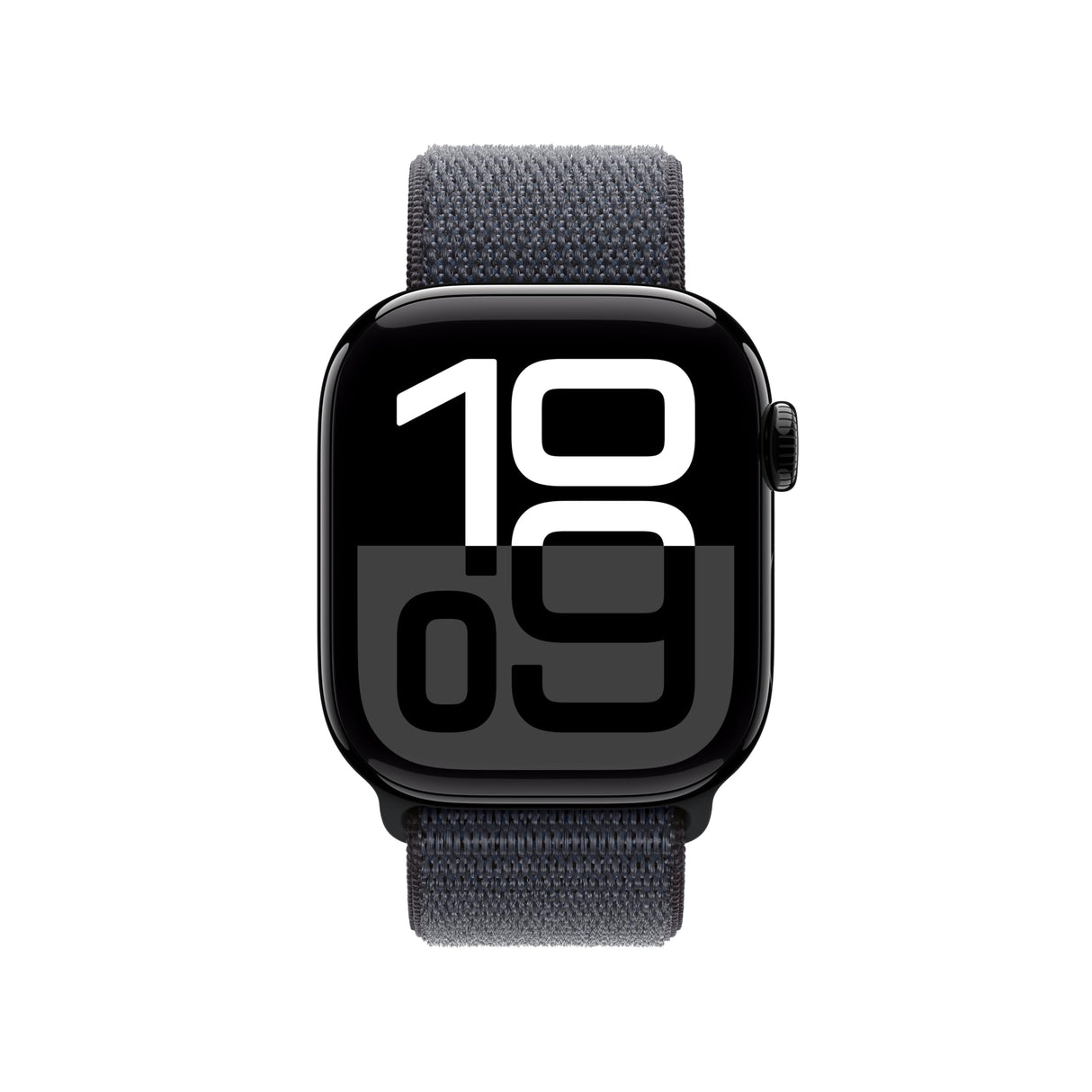 Apple Watch Series 10 GPS Smartwatch con Caja de Aluminio Negro Brillante de 42 mm y Correa Loop Deportiva Tinta - Talla única. Monitor de entreno, Pantalla Retina Siempre Activa y Neutro en Carbono