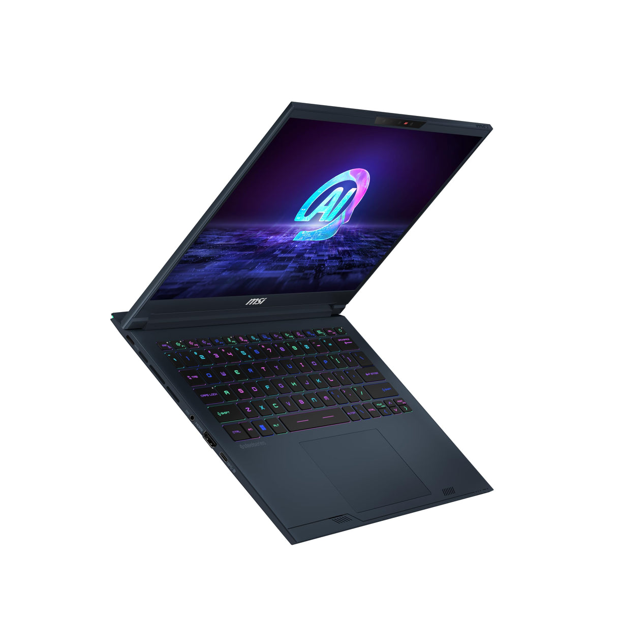 MSI Stealth 14 AI Studio A1VFG-030XES Ordenador Portátil Gaming 16" 16:10 2.8K OLED 120Hz (Intel Core Ultra 7 155H, 32GB RAM, 1TB SSD, RTX 4060-8GB, Sin Sistema Operativo) Star Blue, QWERTY Español