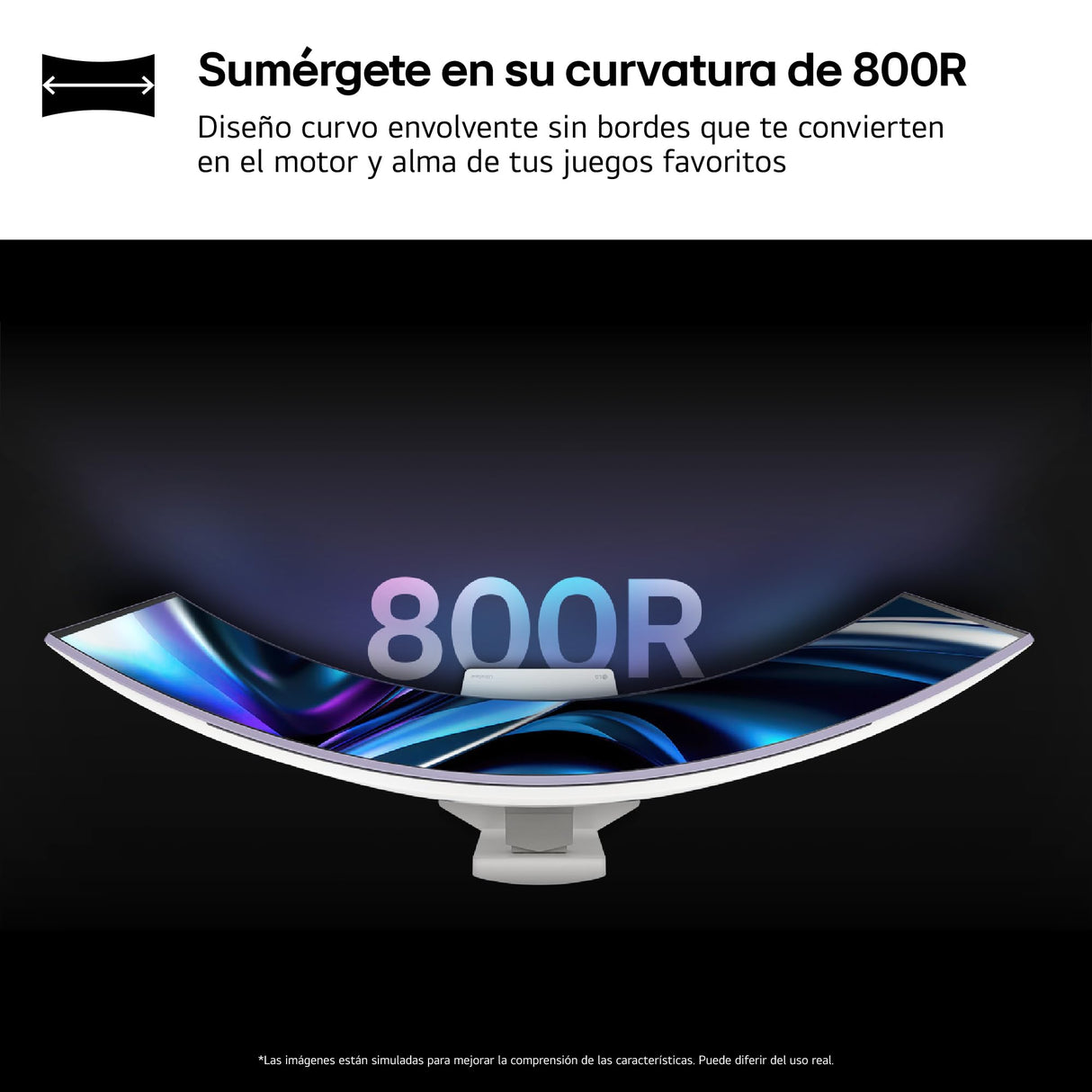 LG 39GS95QE-W - Monitor Gaming Ultragear, 39", OLED WQHD, (3440x1440), 21:9, 240 Hz, 0,03 ms, Clasificación F, Tecnología Micro Lens Array +, DisplayHDR True Black 400, Blanco