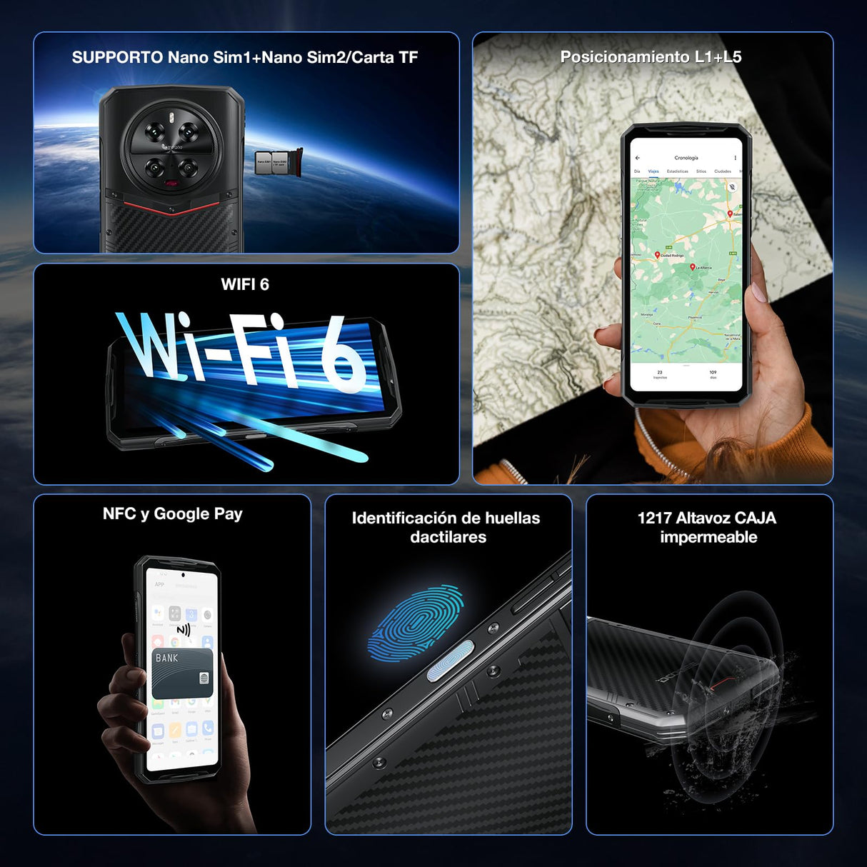 DOOGEE DK10 5G Movil Resistente 32GB + 512GB, Dimensity 8020 Teléfono Móvil 2.5K AMOLED 6.67" FHD+ 120Hz, Cámara Cuádruple 64+50MP, 5150mAh Batería con Carga Flash 120W, NFC WiFi6 OTG Huella Lateral