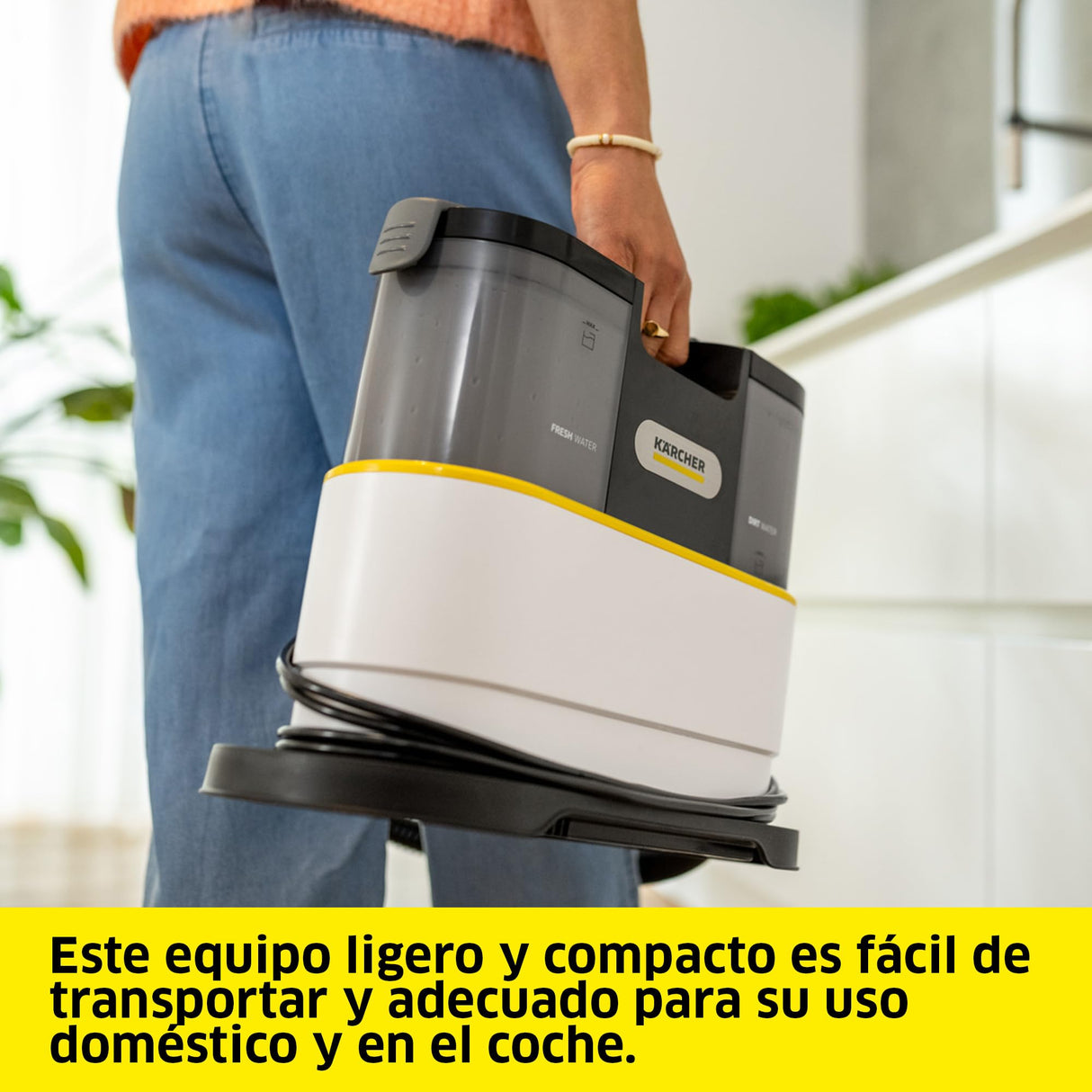 Kärcher lava-aspiradora SE 2 Spot Care, potencia: 450 W, depósito de agua limpia: 1,5 l, superficie: 2,89 m², peso: 4,2 kg, boquilla para tapicerías, boquilla para manchas, limpiador RM 519