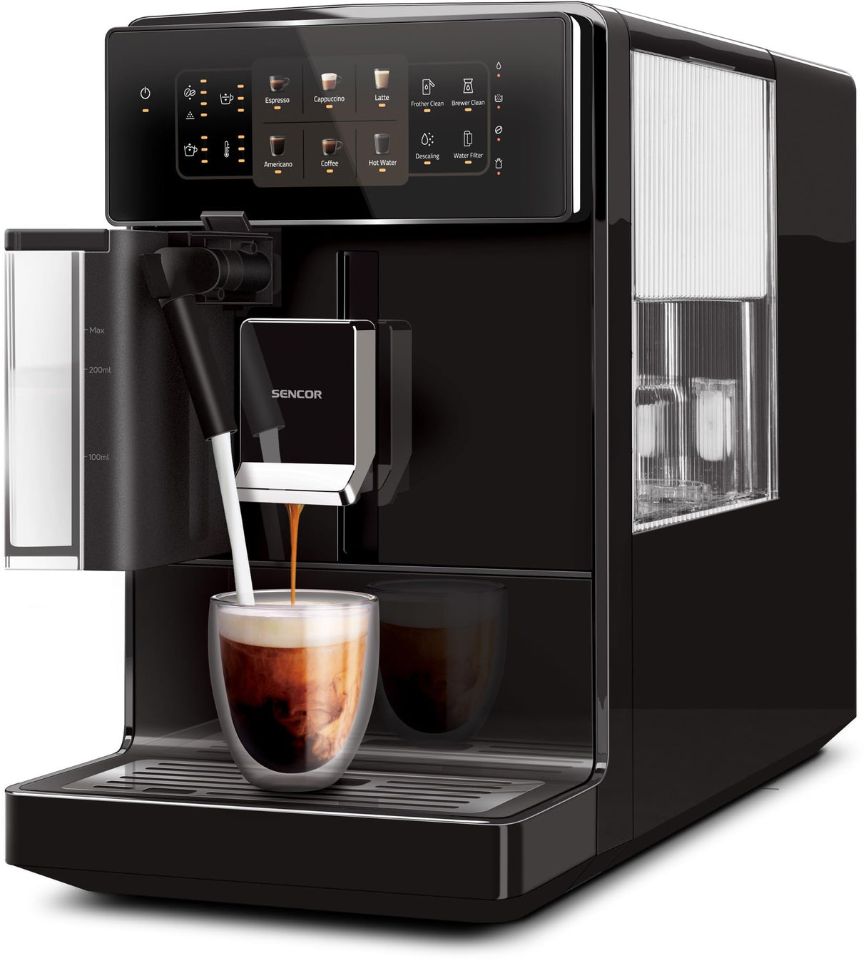 SENCOR Máquina automática de espresso y capuchino SES 9300BK