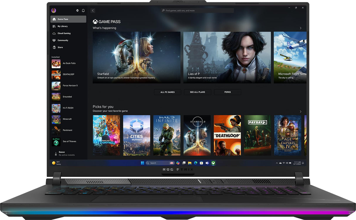 ASUS ROG Strix Scar 18 G834JZR-N6002W Windows 11 Home - Ordenador Portátil Gaming de 18" Quad HD+ 240Hz (Intel Core i9-14900HX, 32GB RAM, 1TB SSD, NVIDIA RTX 4080 12GB) Negro - Teclado QWERTY español
