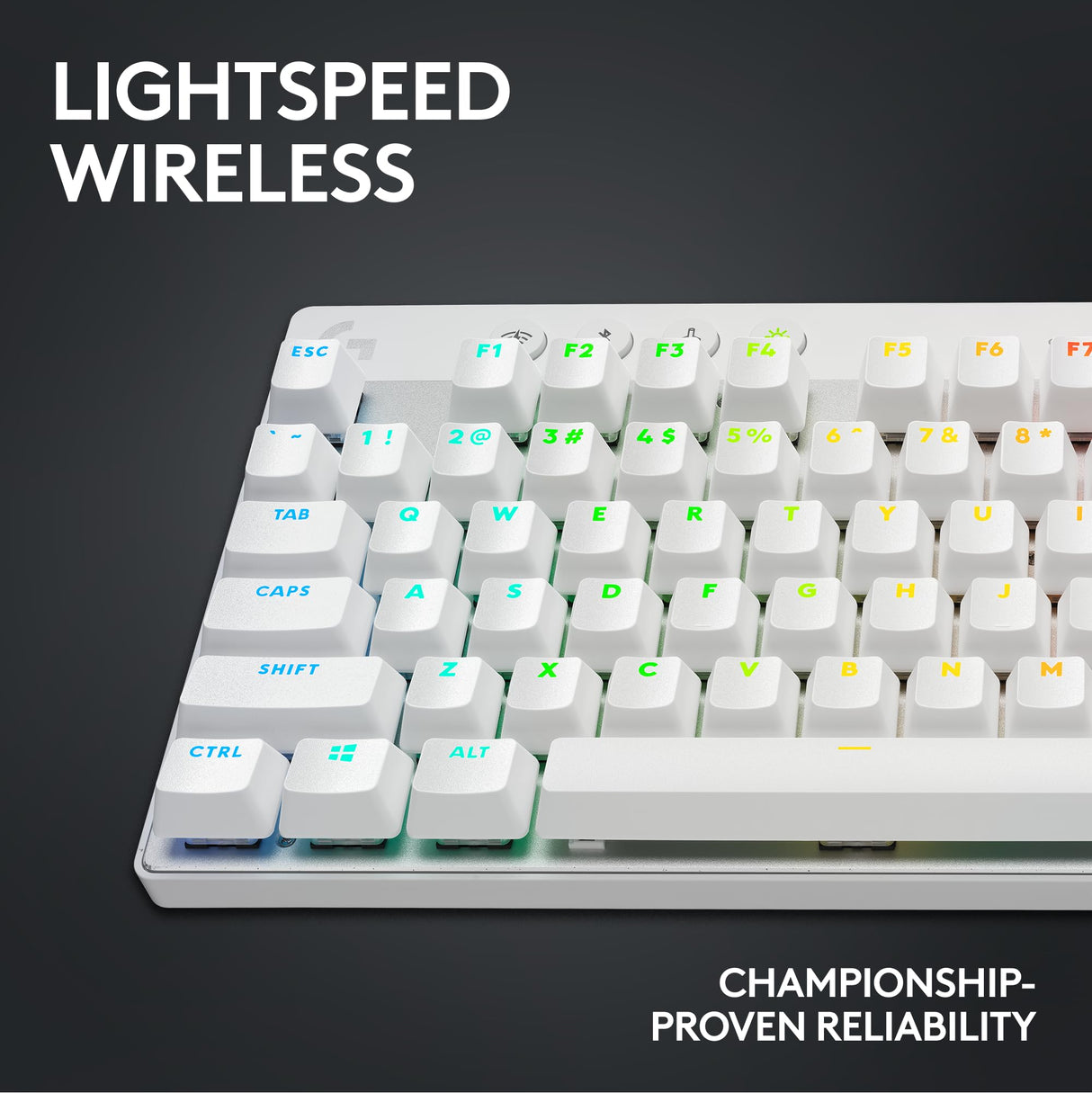 Logitech G Pro X TKL Lightspeed, Teclado inalámbrico para Gaming- Blanco - UK - Tactile